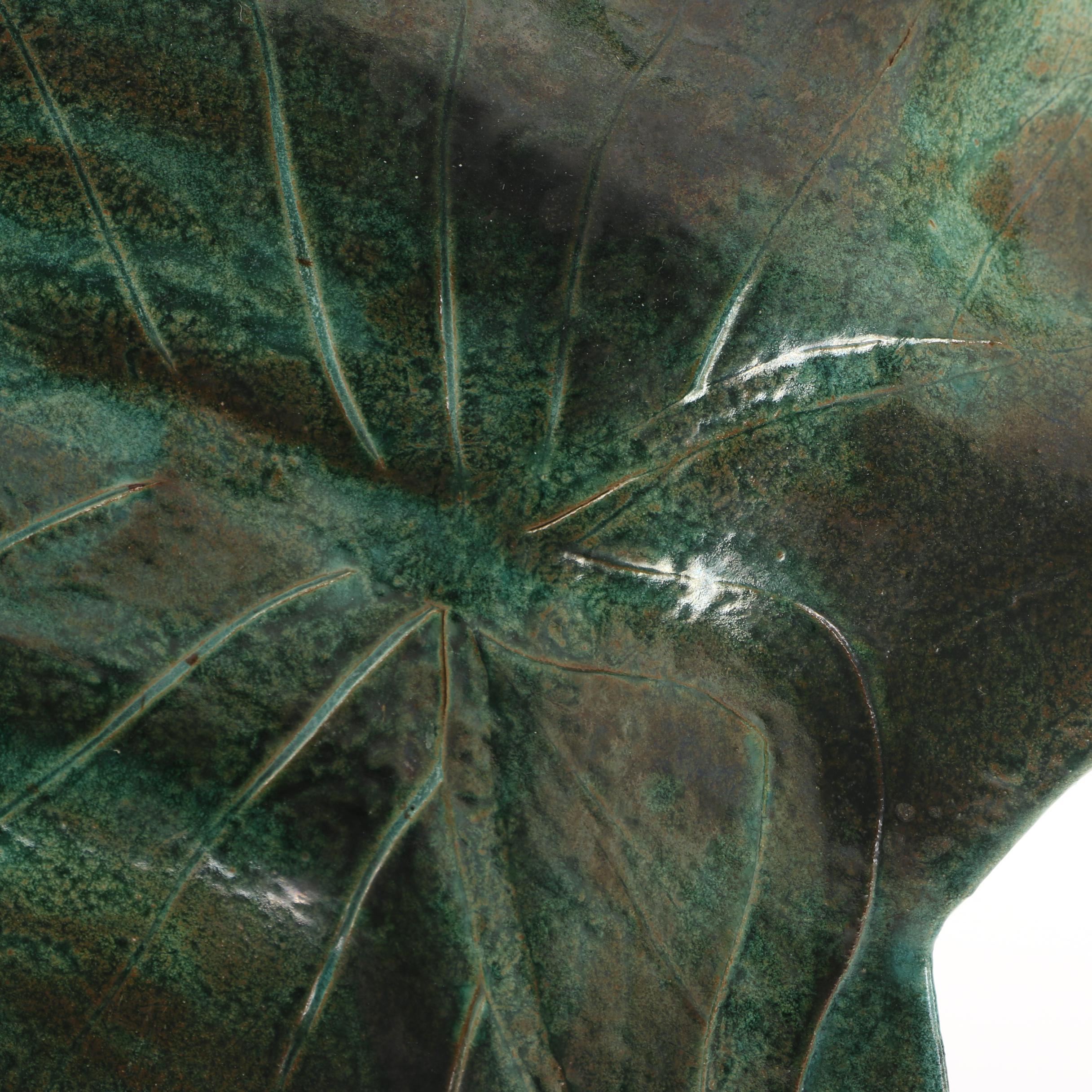 Jane Valtin Signed Handmade Leaf Plate