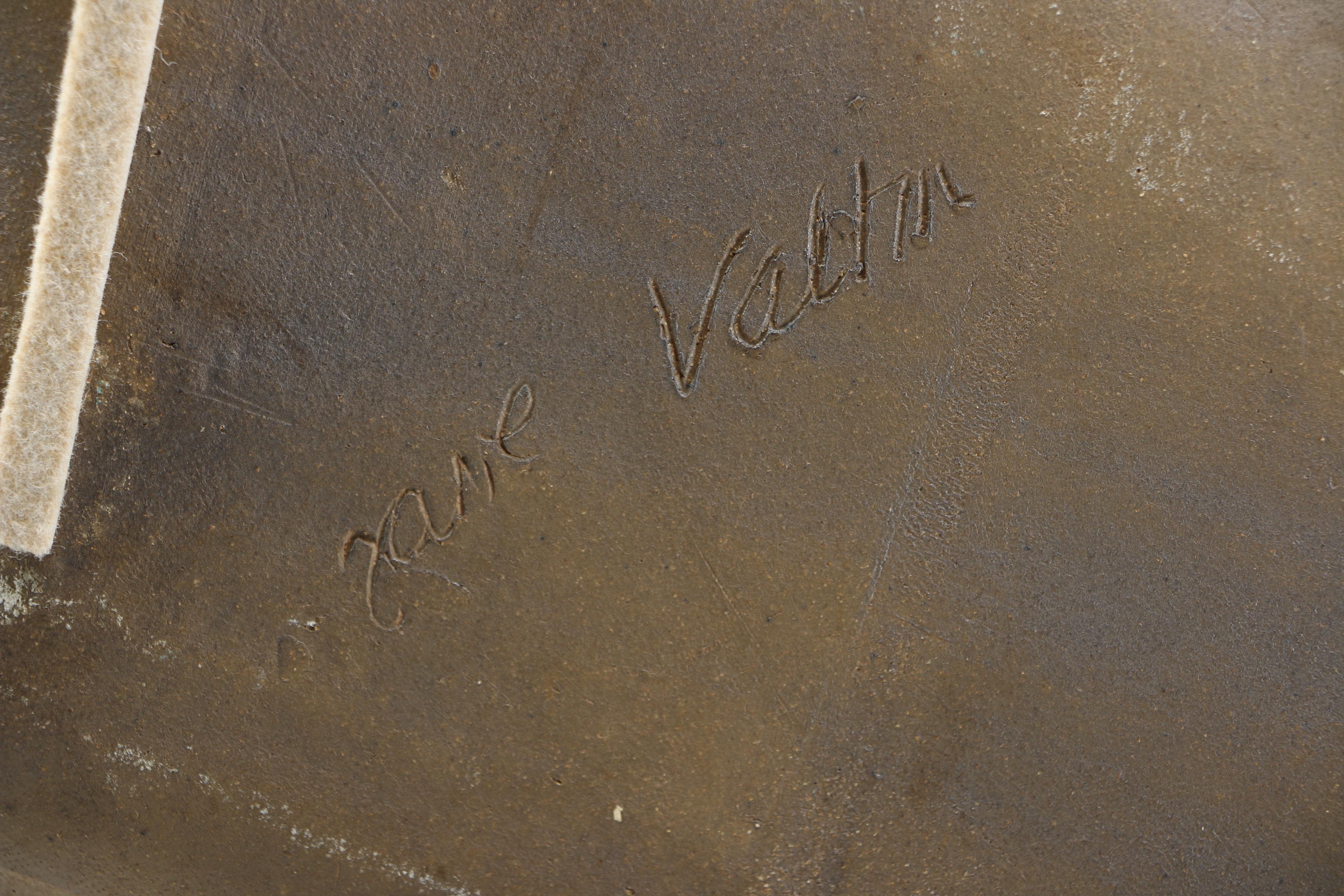 Jane Valtin Signed Handmade Leaf Plate