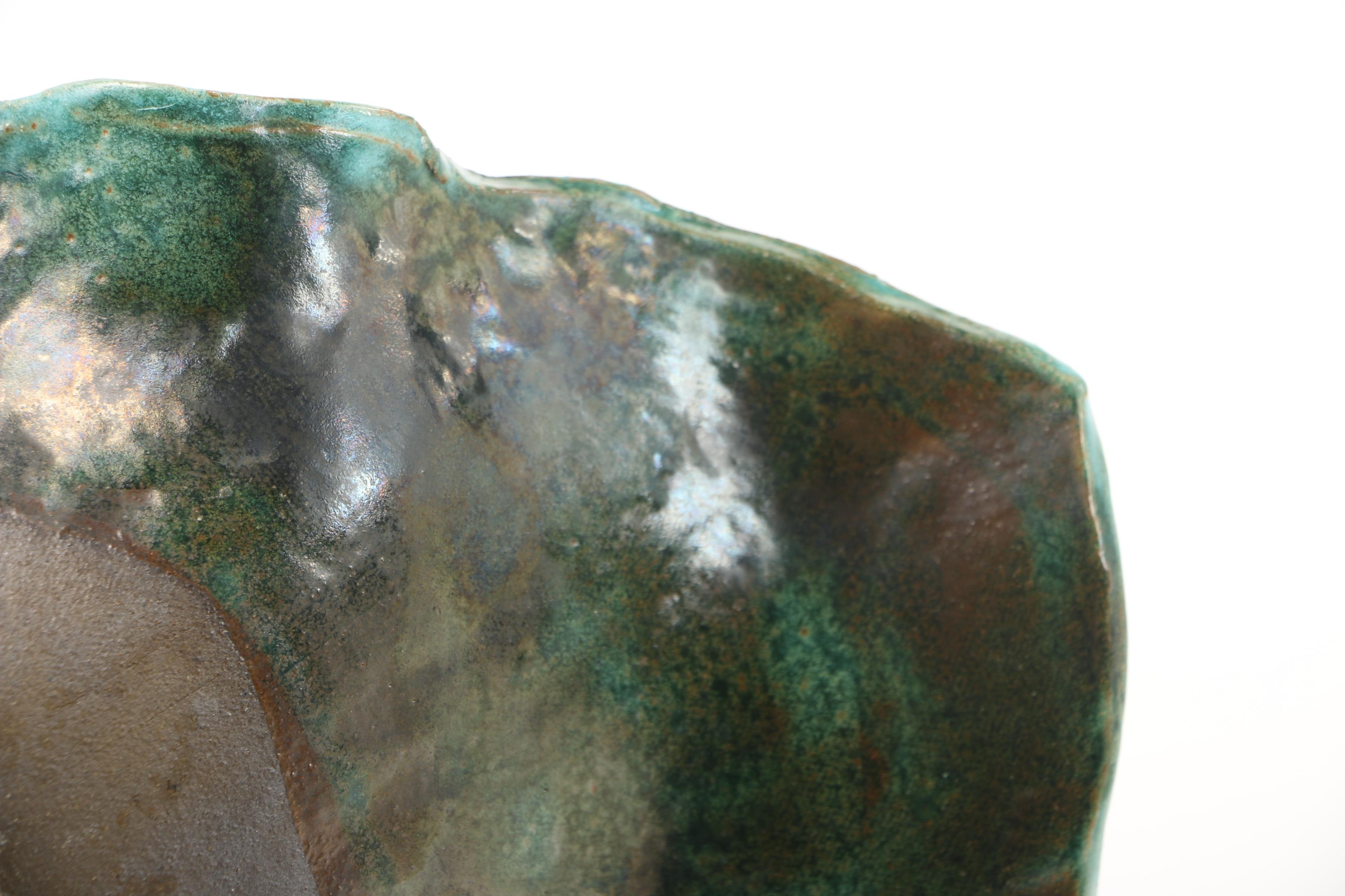 Jane Valtin Signed Handmade Leaf Plate