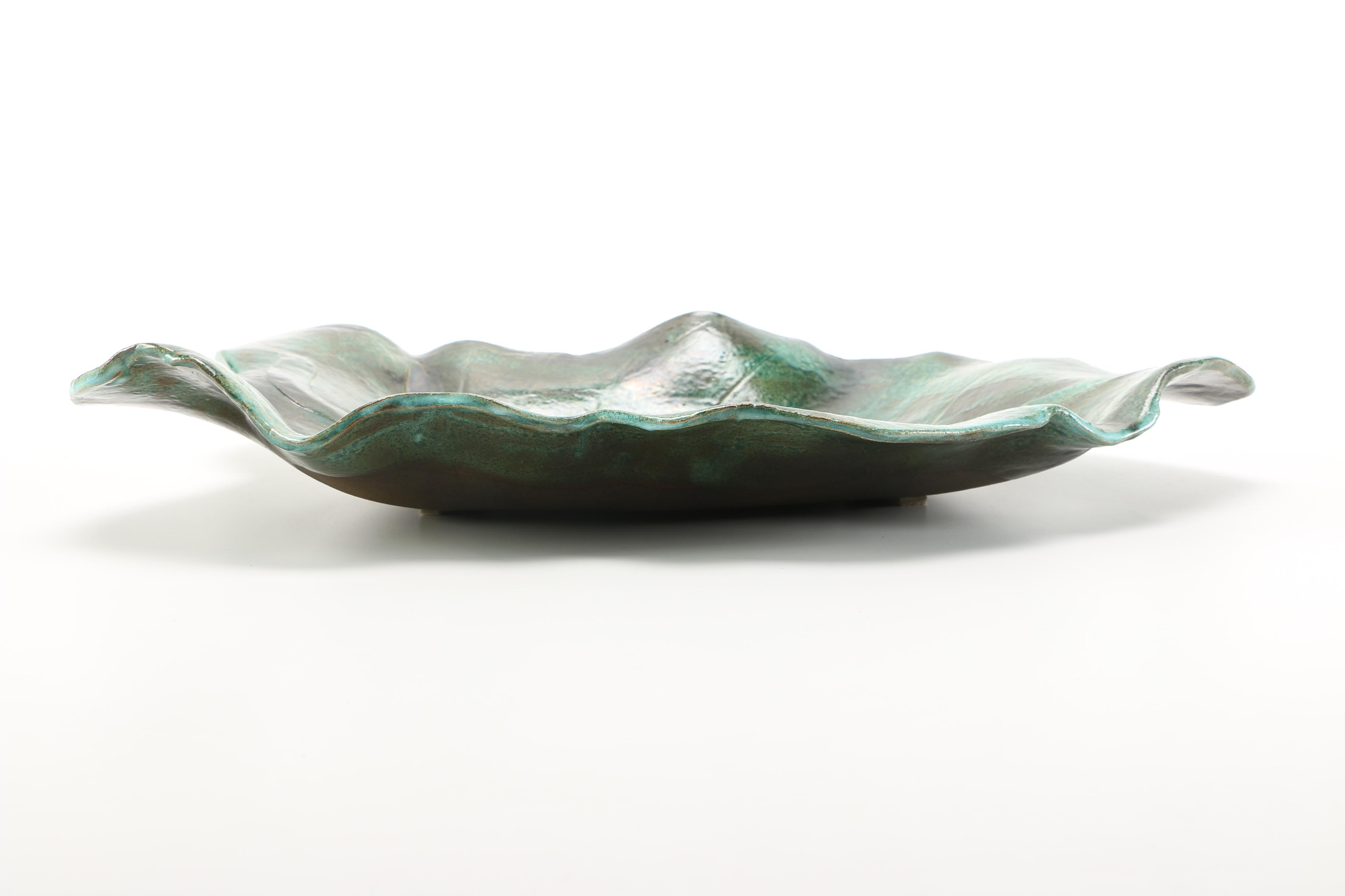 Jane Valtin Signed Handmade Leaf Plate