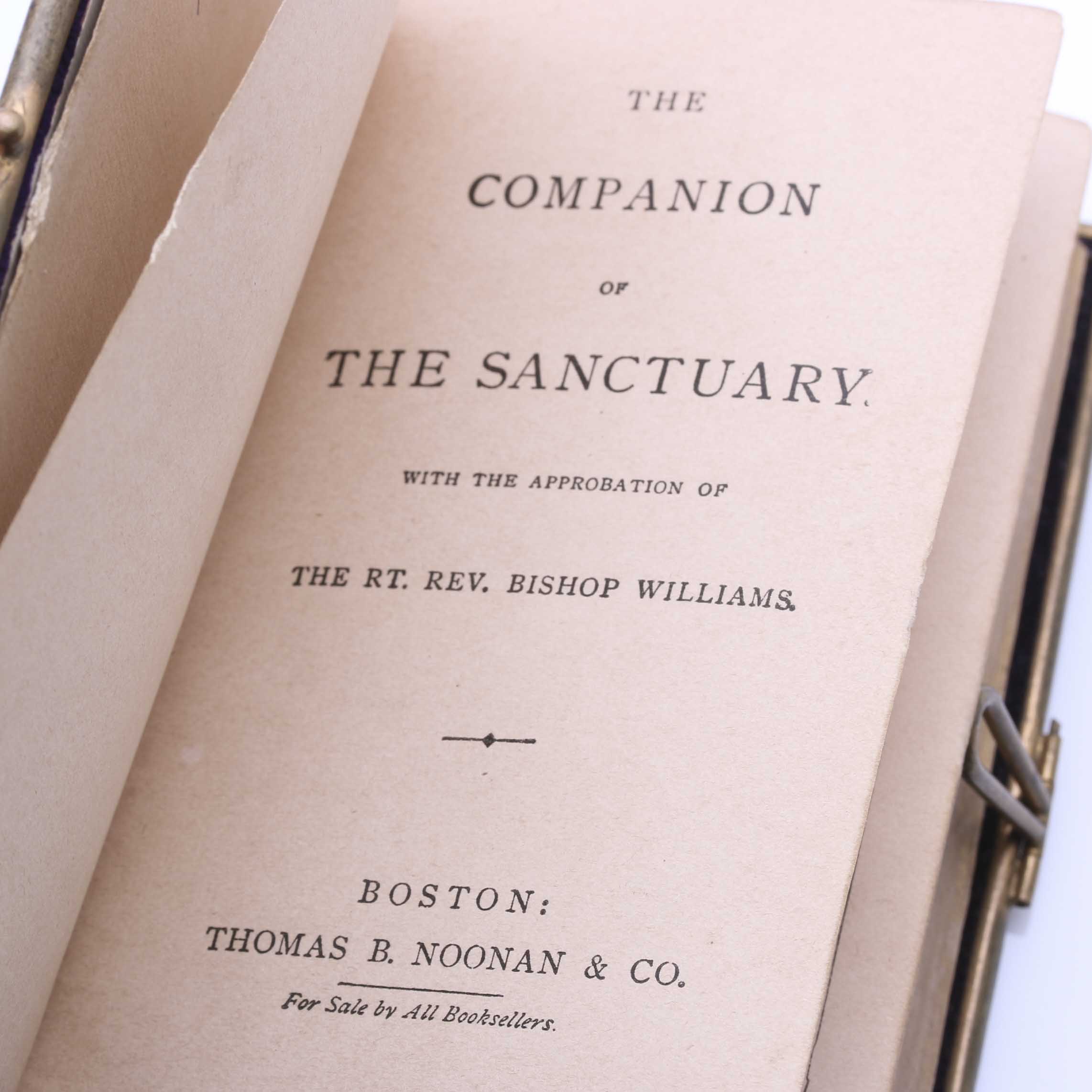 1889 Catholic Prayer Book "Companion to the Sanctuary"