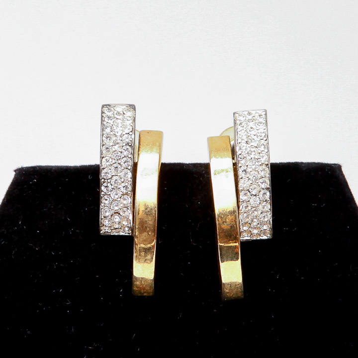 Modern Gold-Tone Earrings