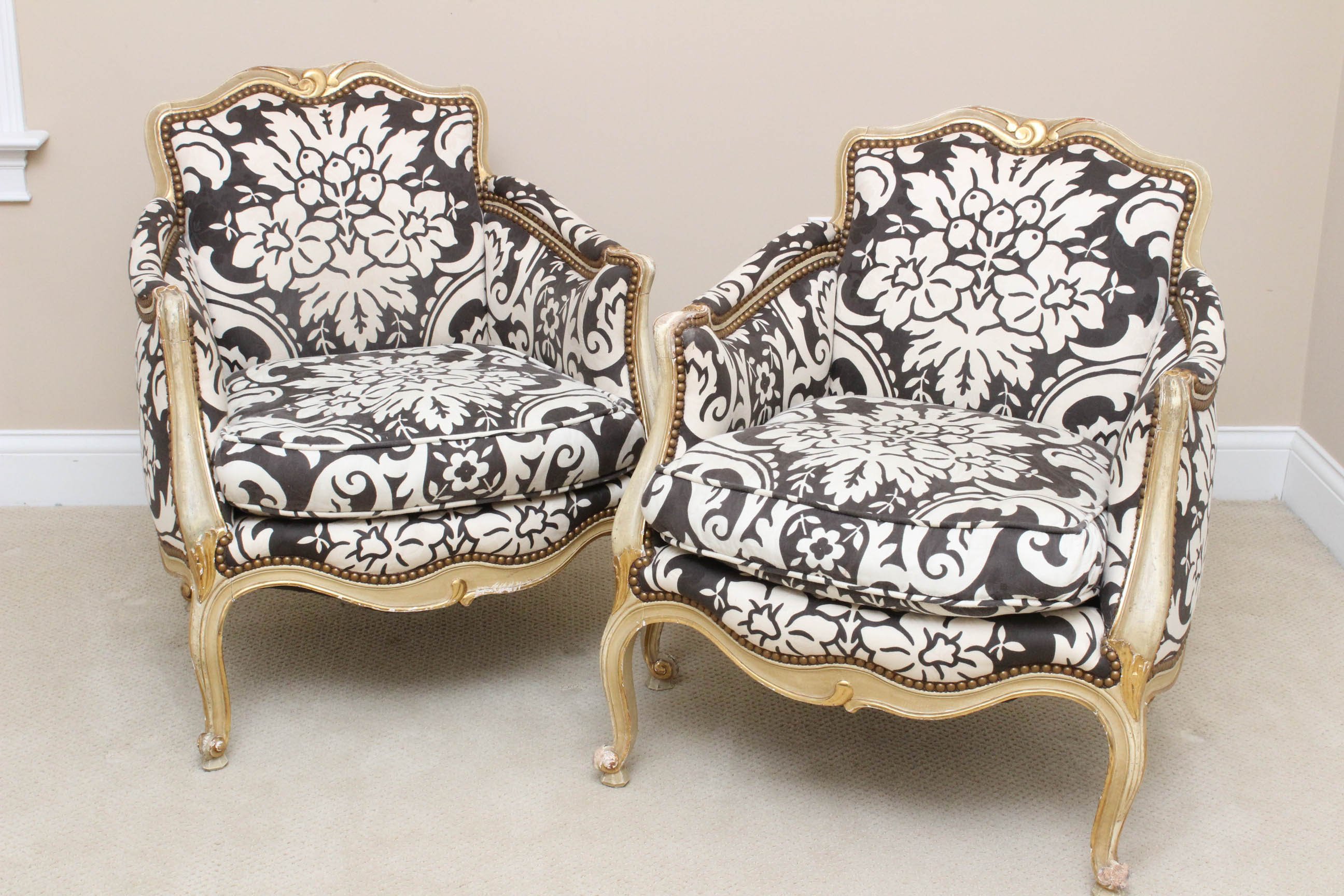Vintage French Provincial Armchairs