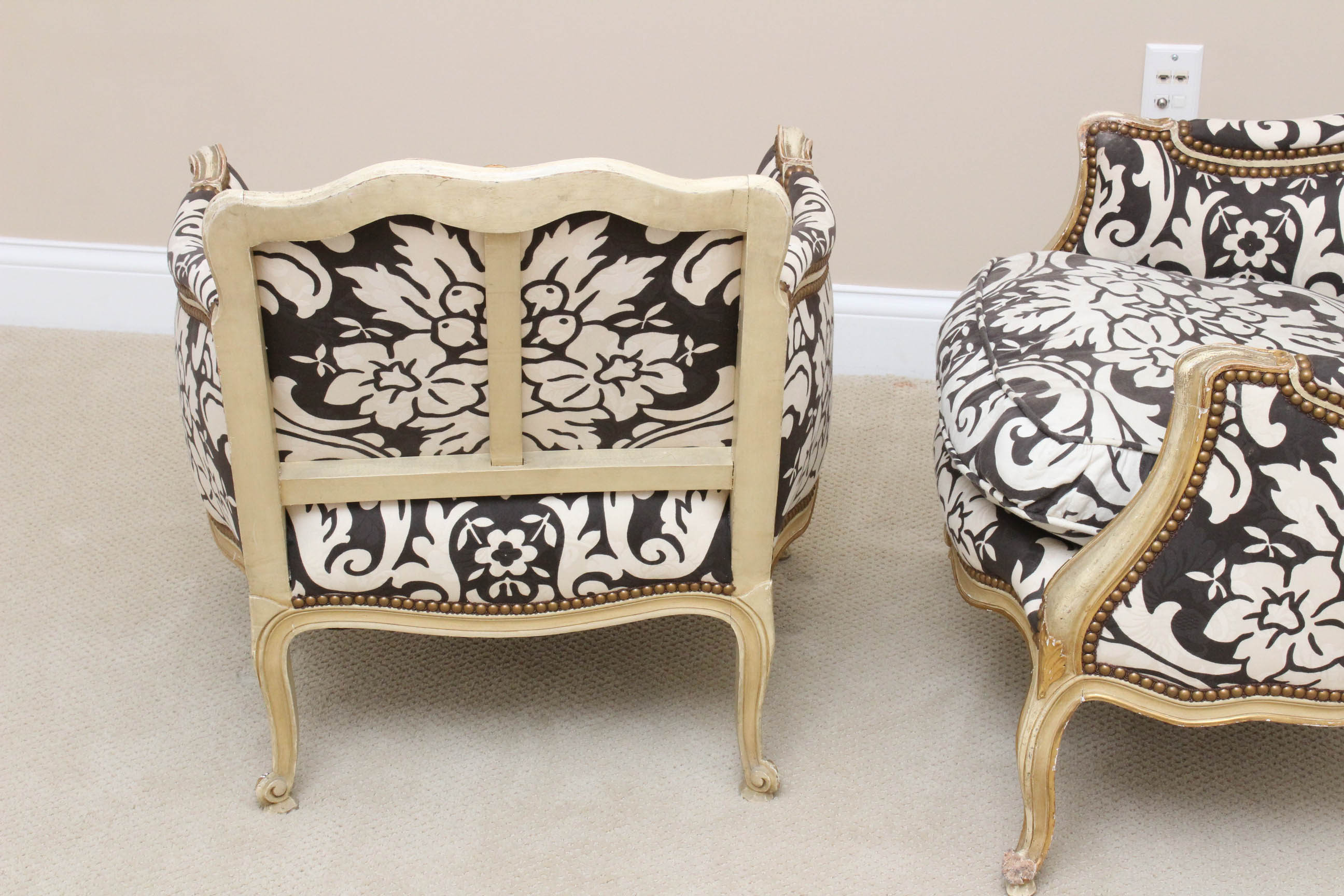 Vintage French Provincial Armchairs