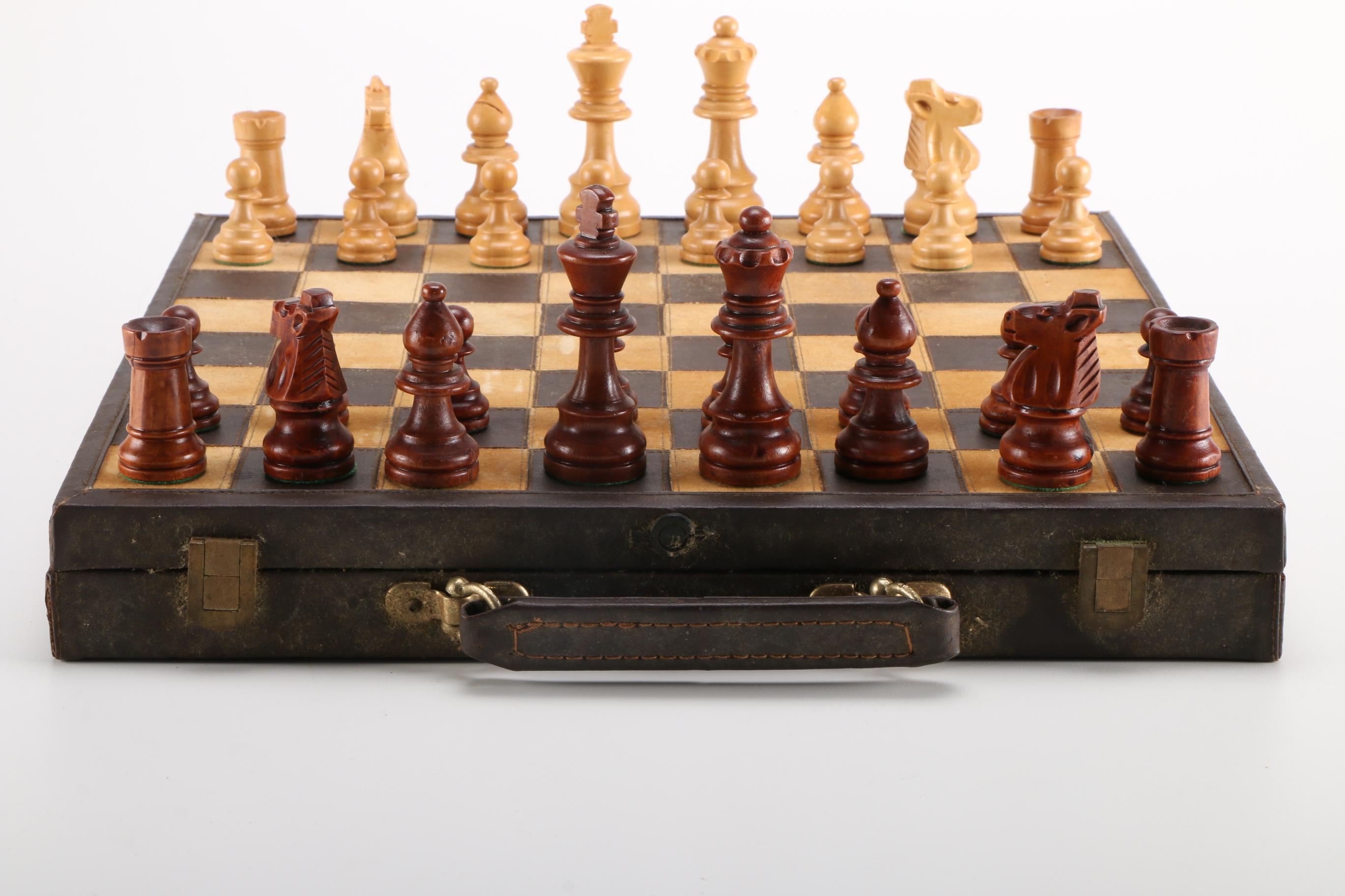 Suede and Leather Chest Set