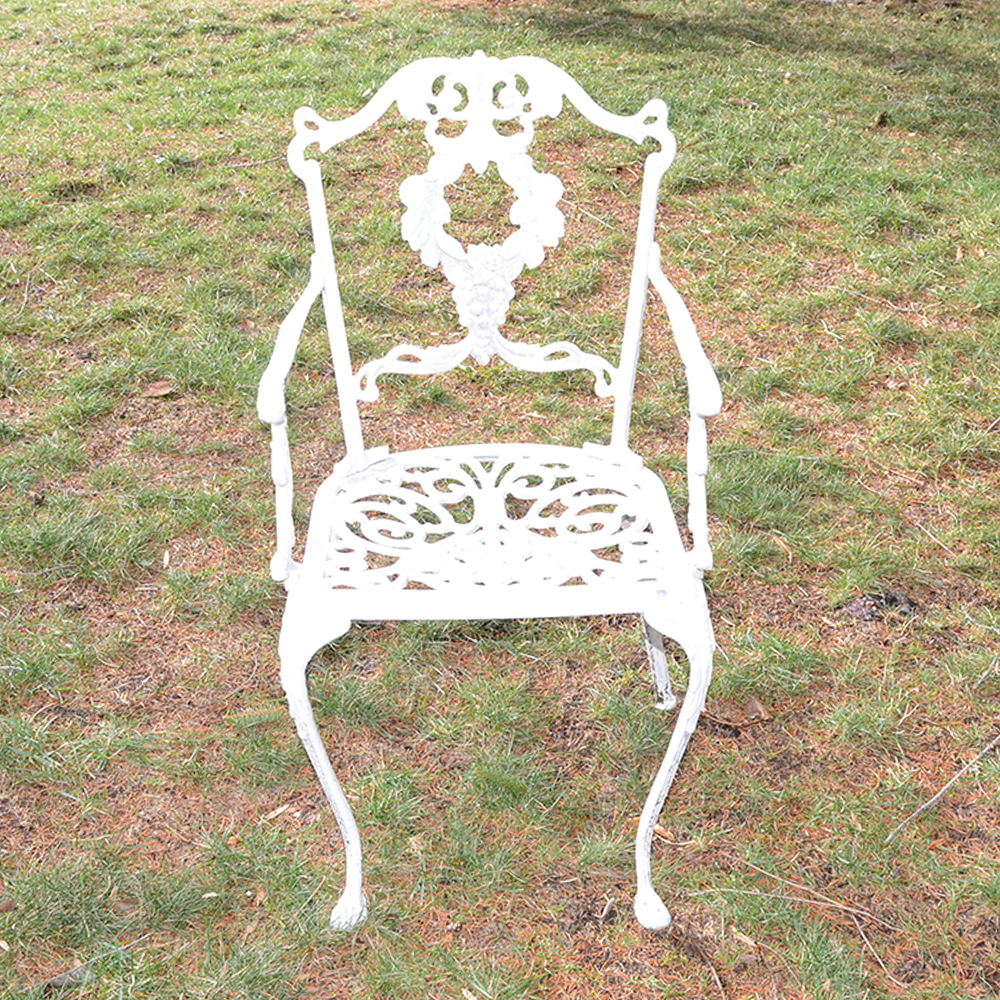 White Wrought Iron Chair Set