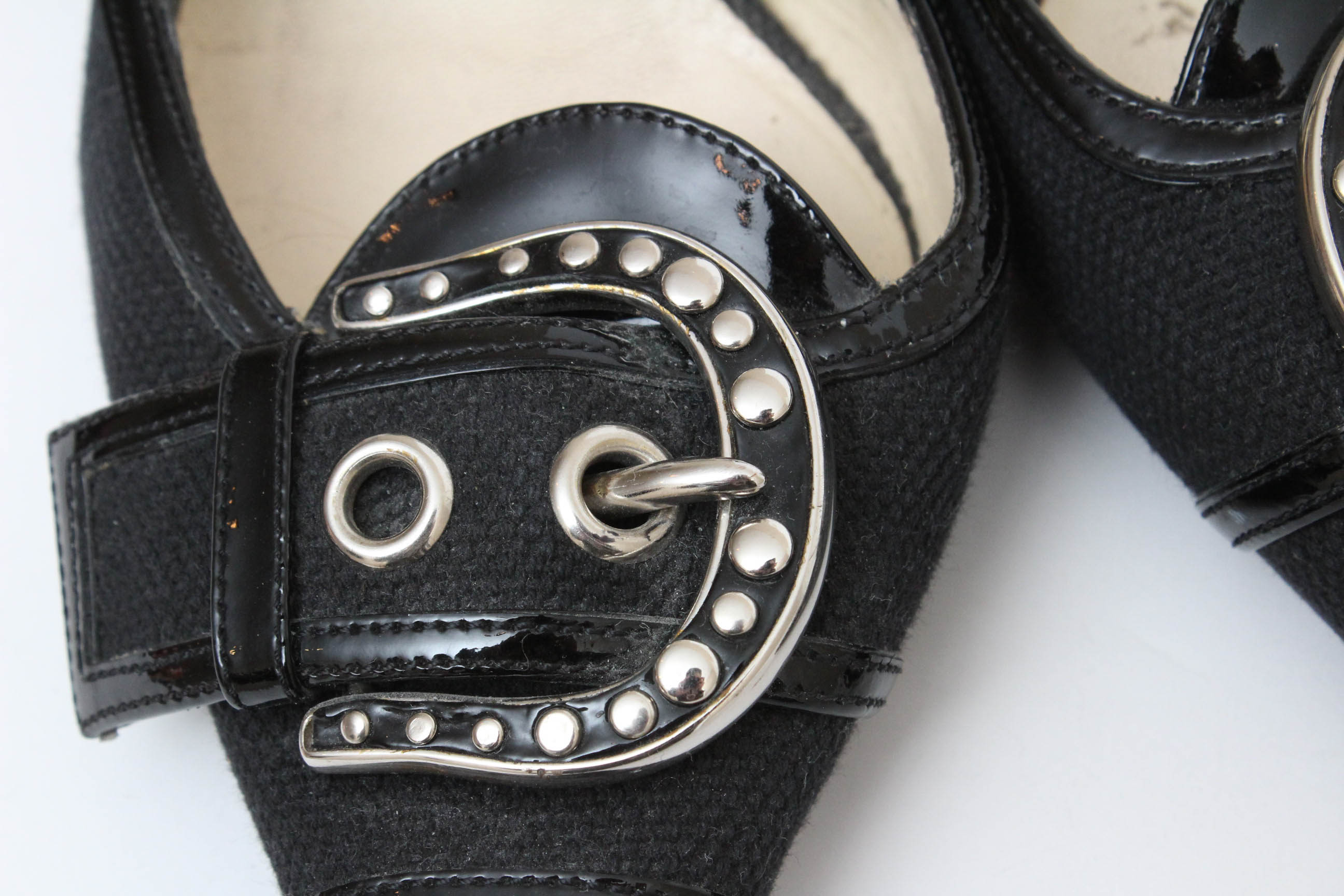 Prada Slingback Kitten Heel Pumps, Size 40