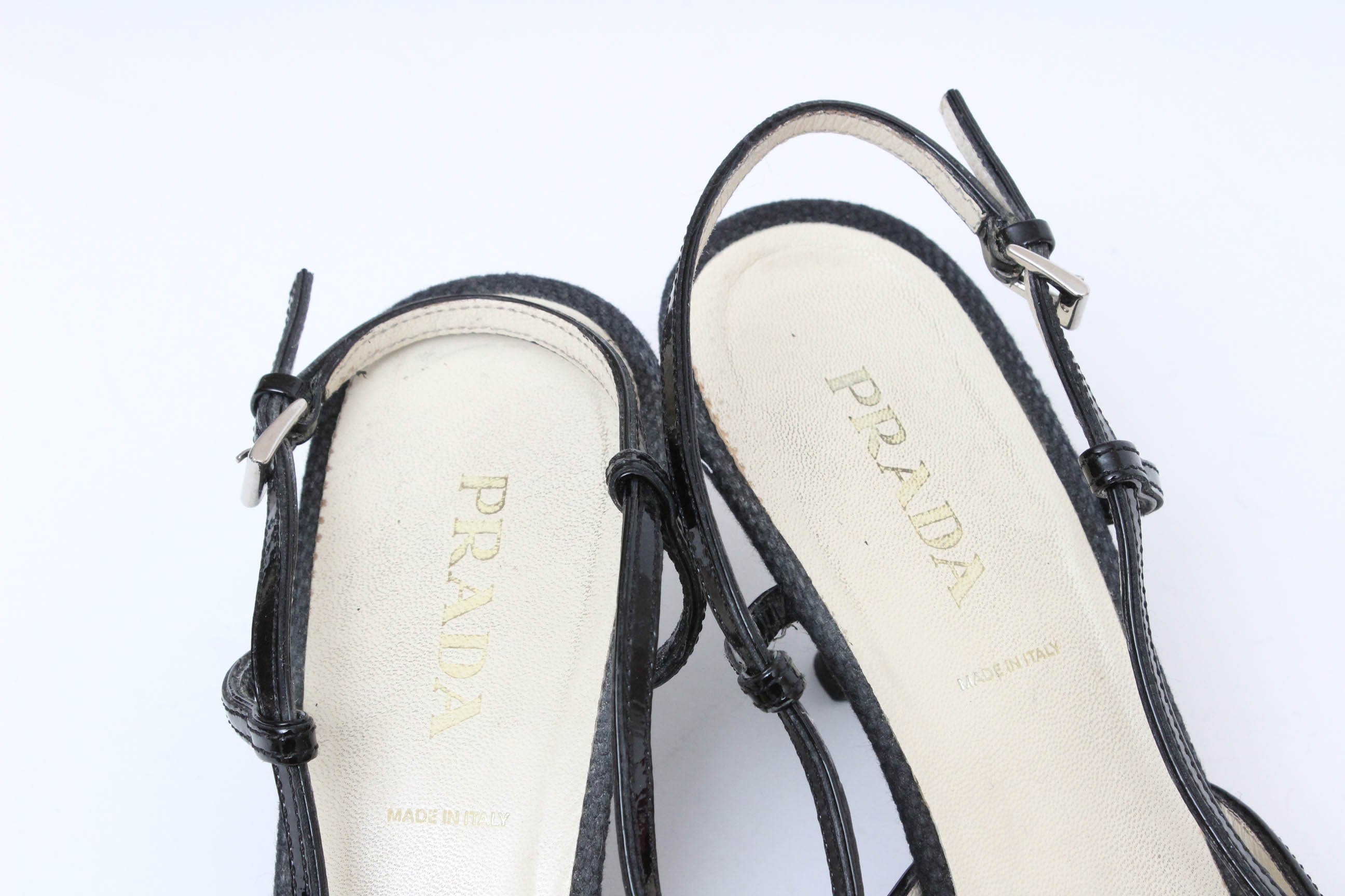 Prada Slingback Kitten Heel Pumps, Size 40