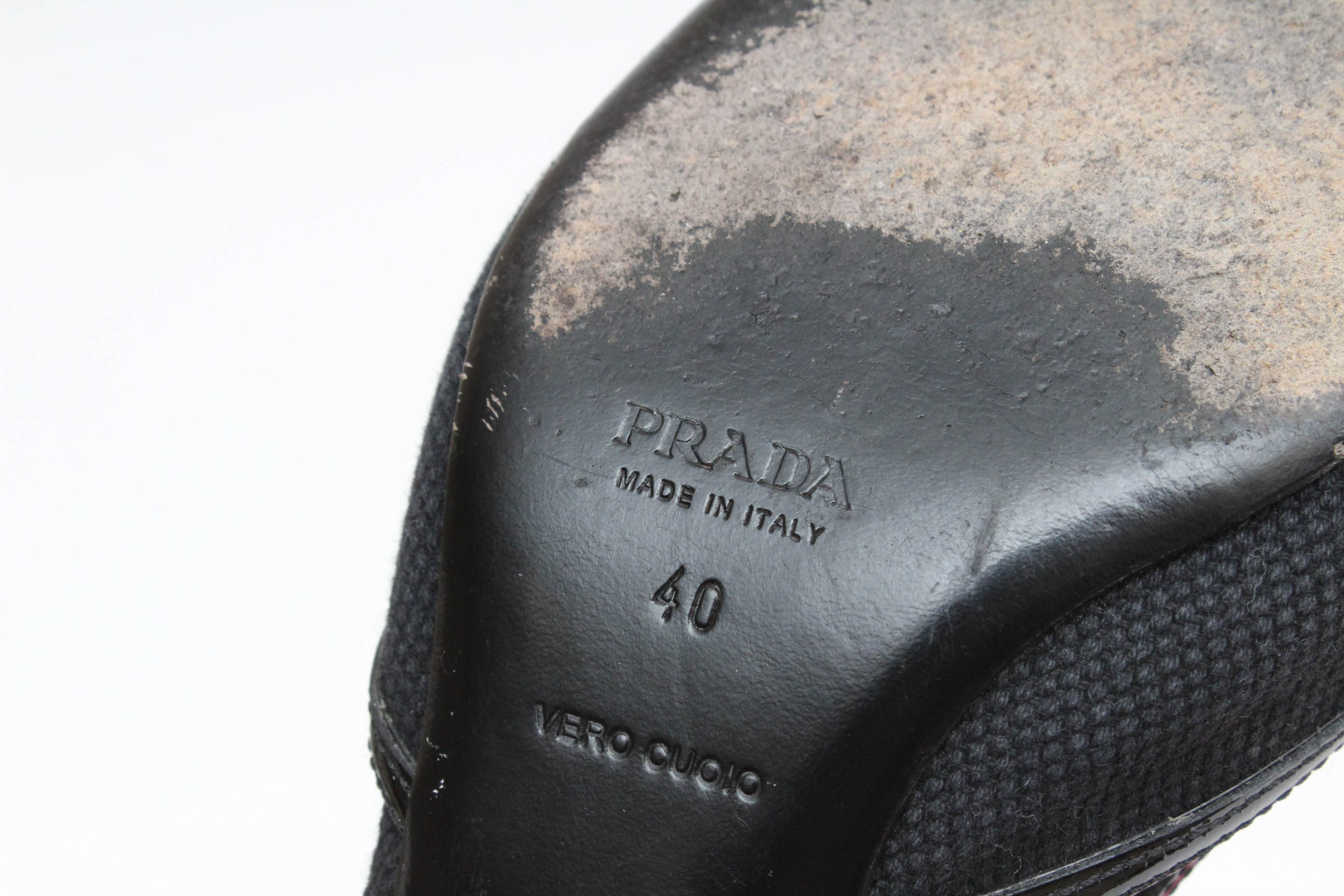 Prada Slingback Kitten Heel Pumps, Size 40