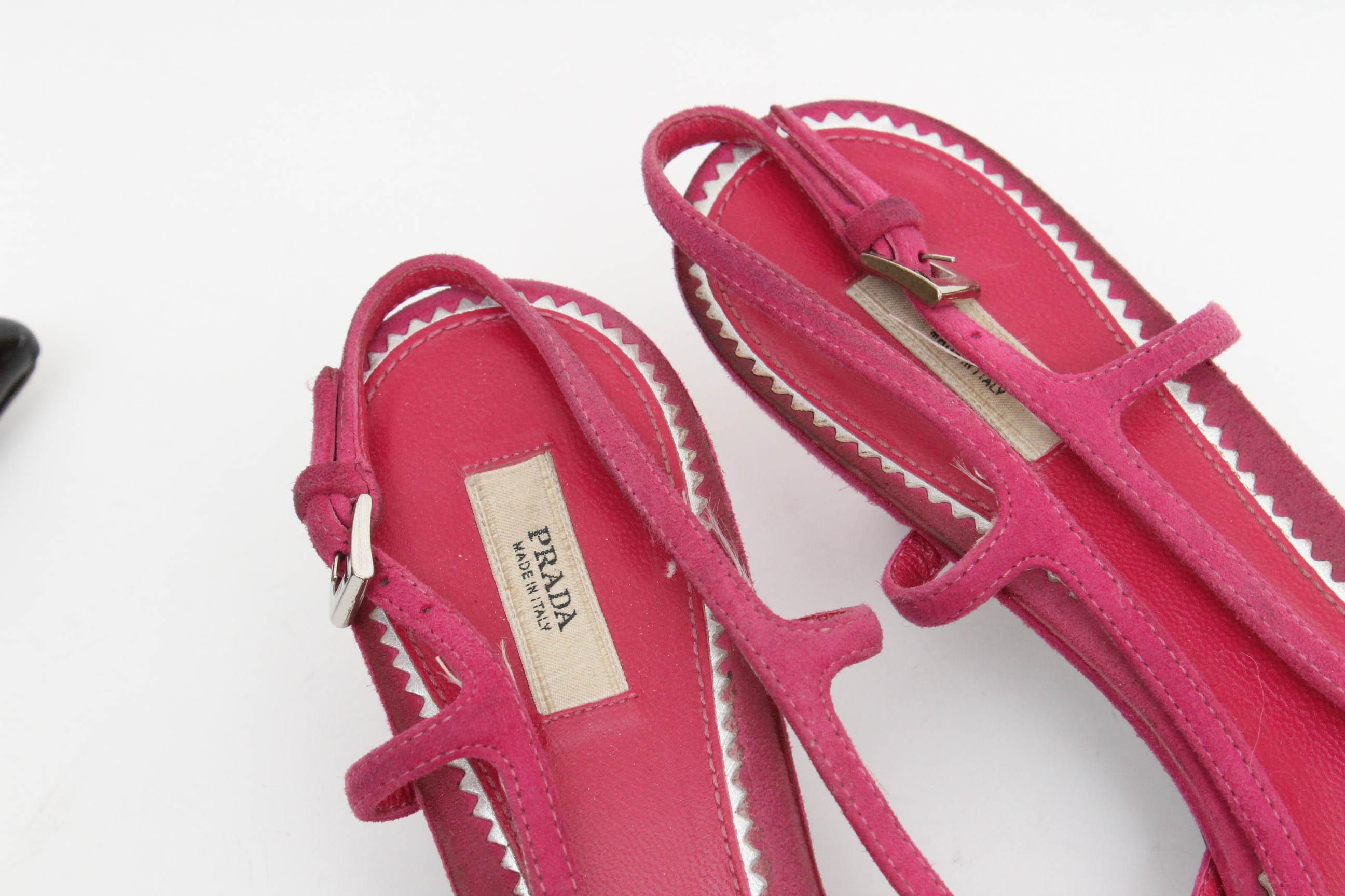 Prada Slingback Kitten Heel Pumps, Size 40