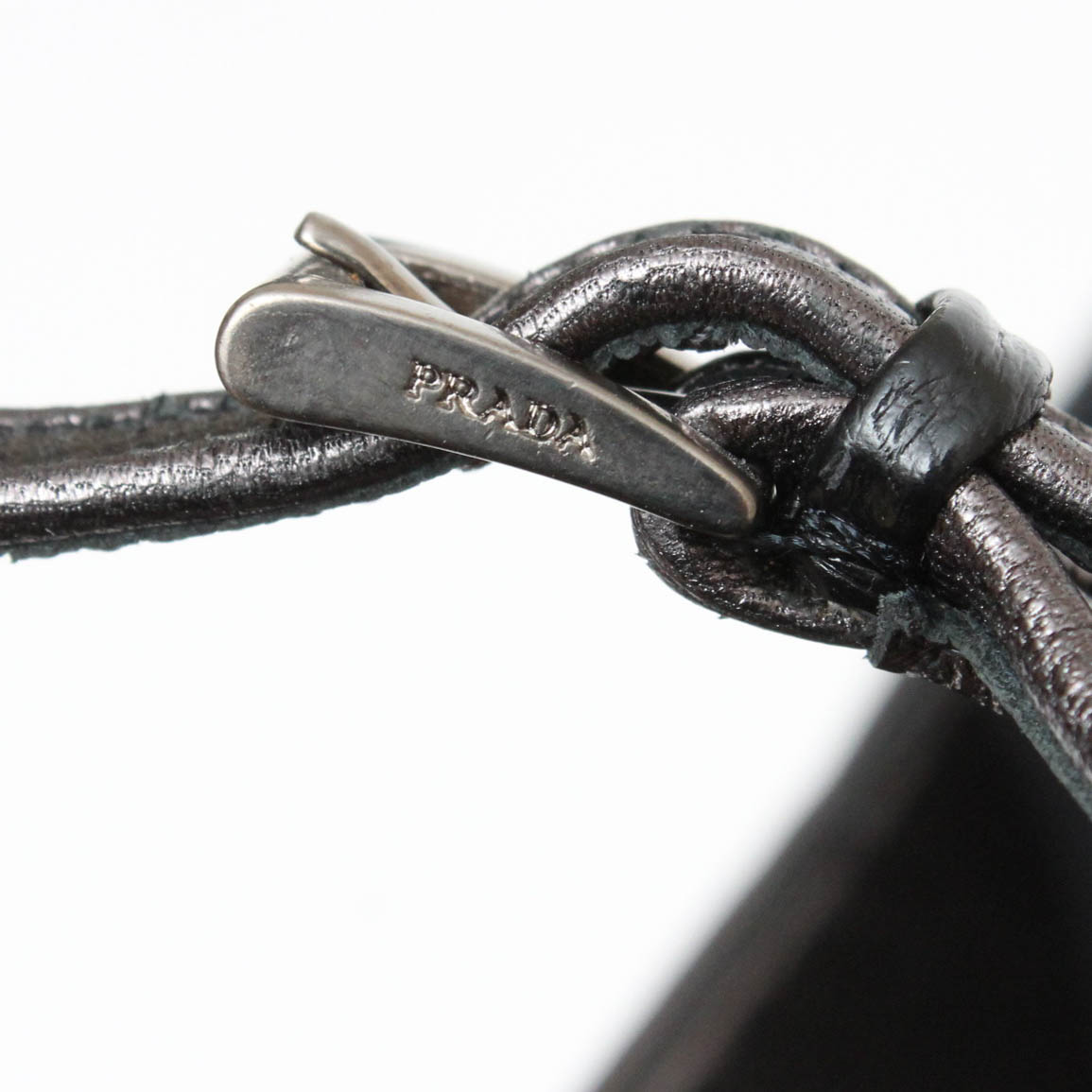 Prada Black Leather Mary Jane Studded Pumps