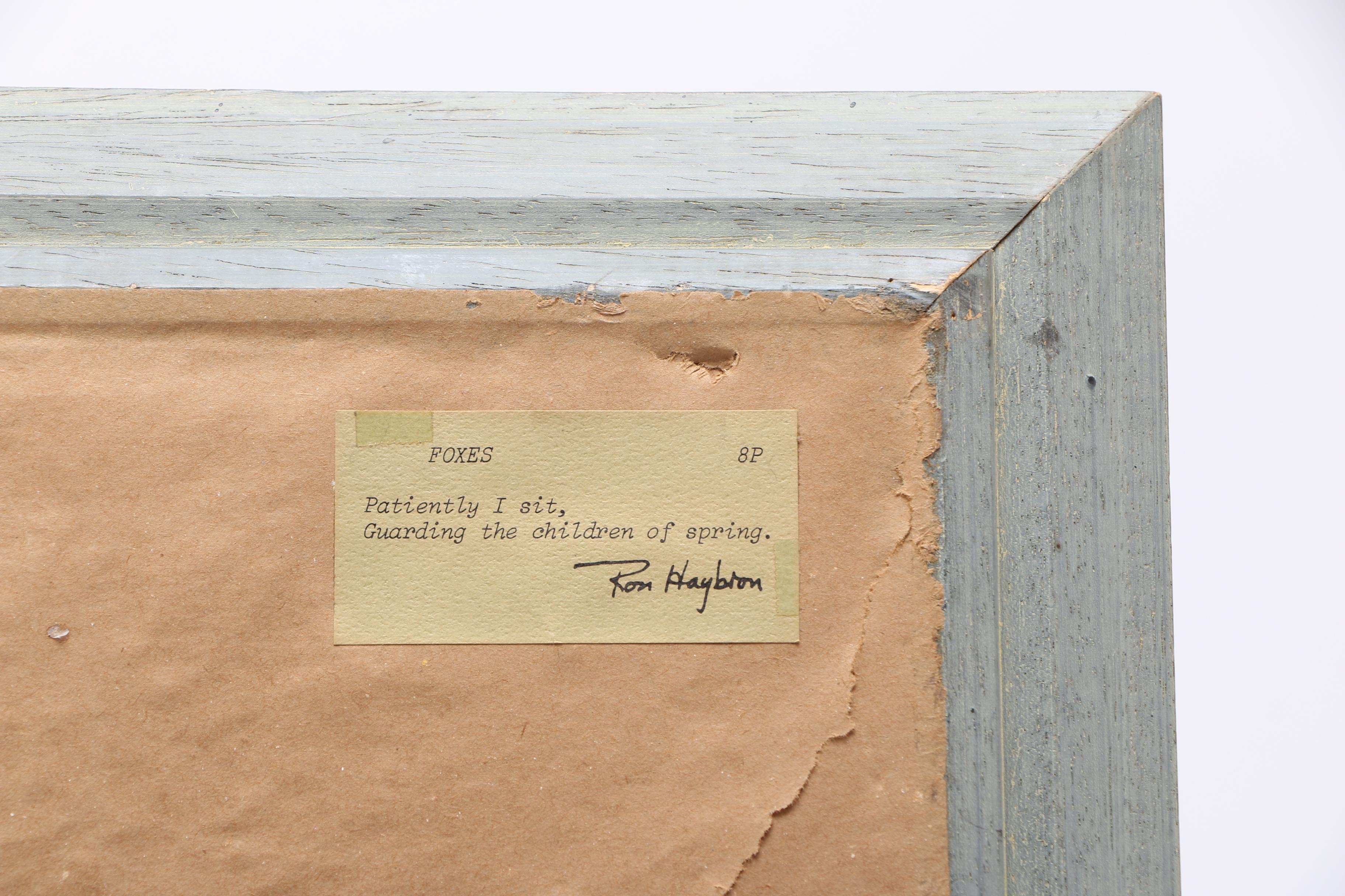 Alice Haybron Offset Lithograph "Foxes"