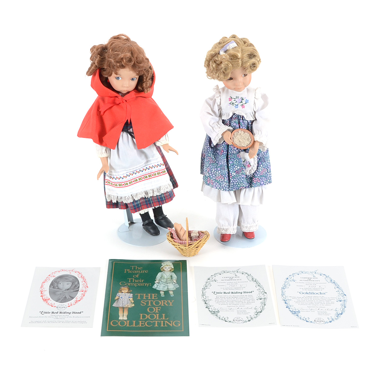 Pair of Ashton-Drake Porcelain Dolls