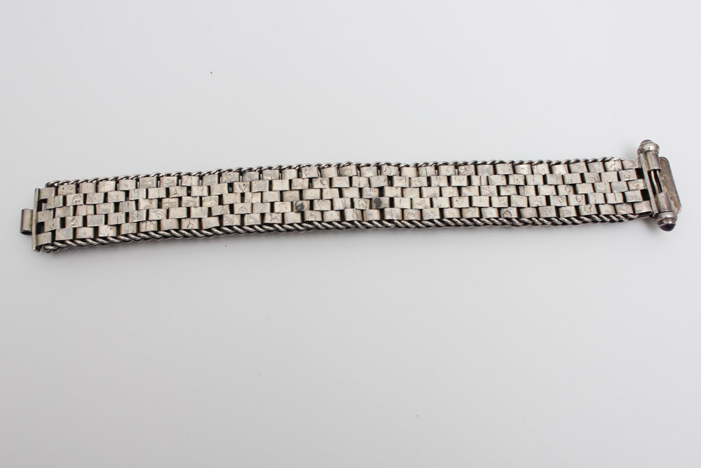 Sterling Silver and Amethyst Bracelet