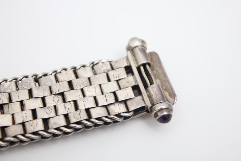 Sterling Silver and Amethyst Bracelet