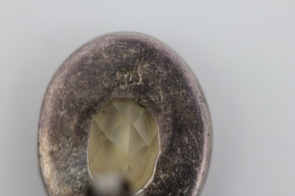 Sterling Silver and Citrine Bracelet and Earring Set