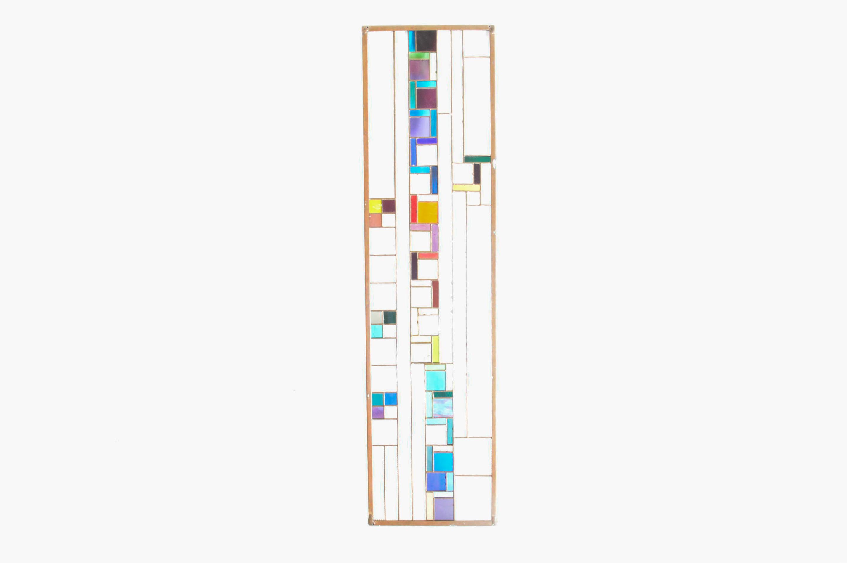 Arts and Crafts Style Stained Glass Panel