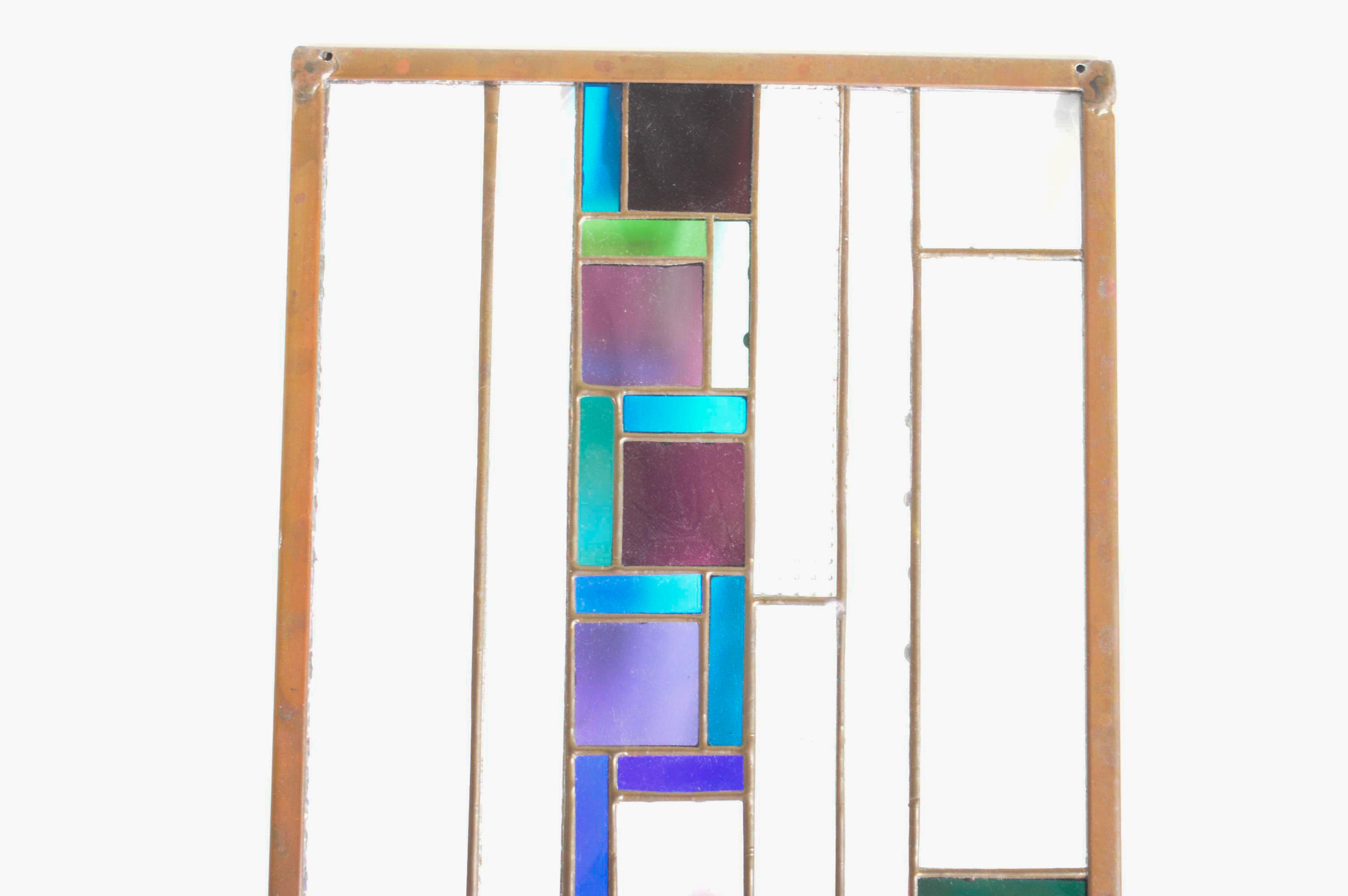Arts and Crafts Style Stained Glass Panel