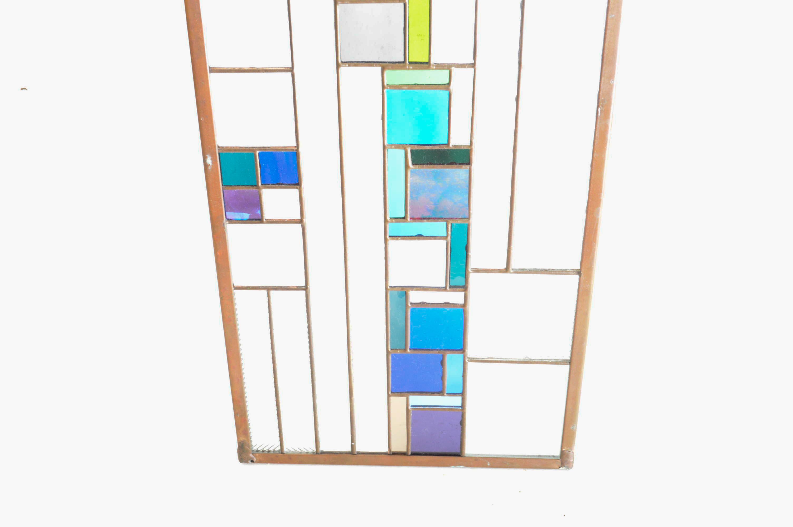 Arts and Crafts Style Stained Glass Panel