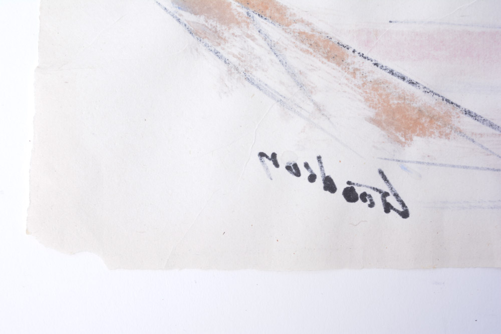 Unframed Howard Goodson Watercolor of Reclining Figure