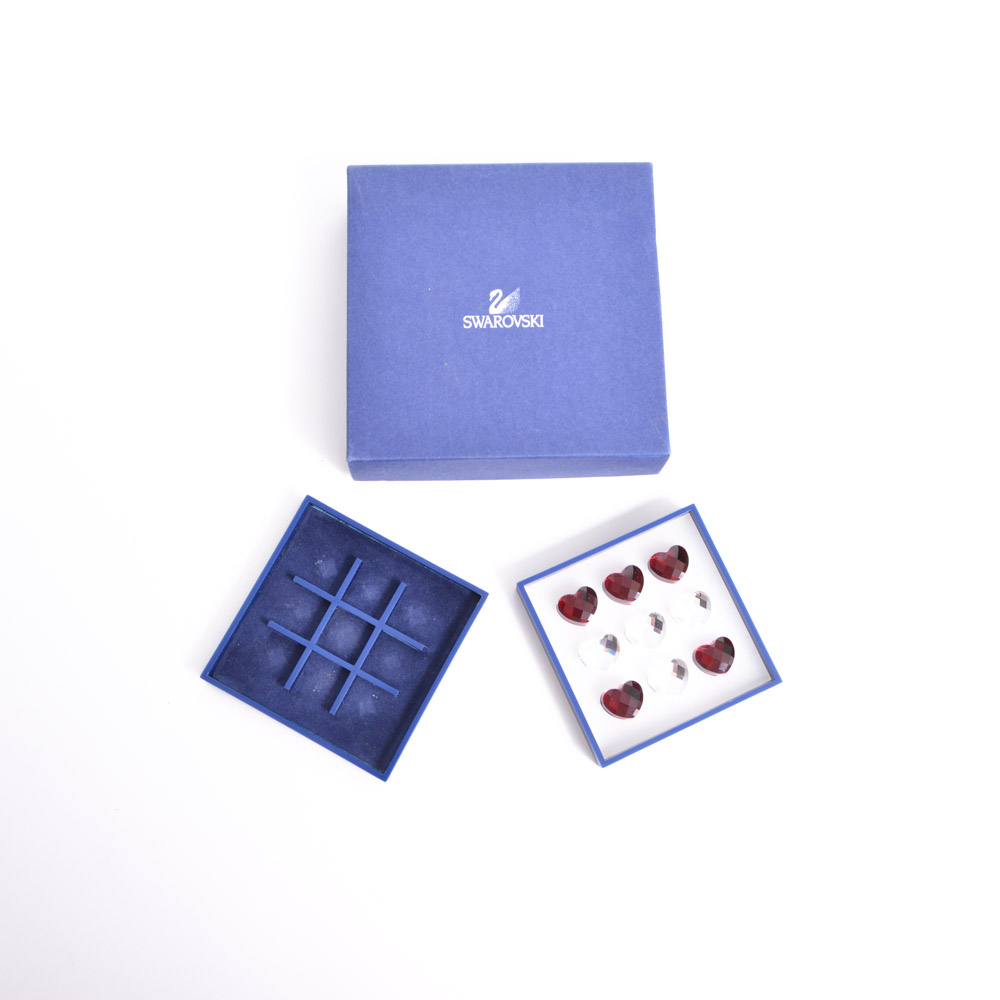 Swarovski Crystal Heart Tic Tack Toe Game