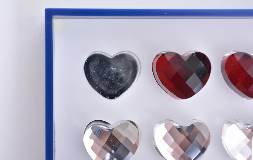 Swarovski Crystal Heart Tic Tack Toe Game