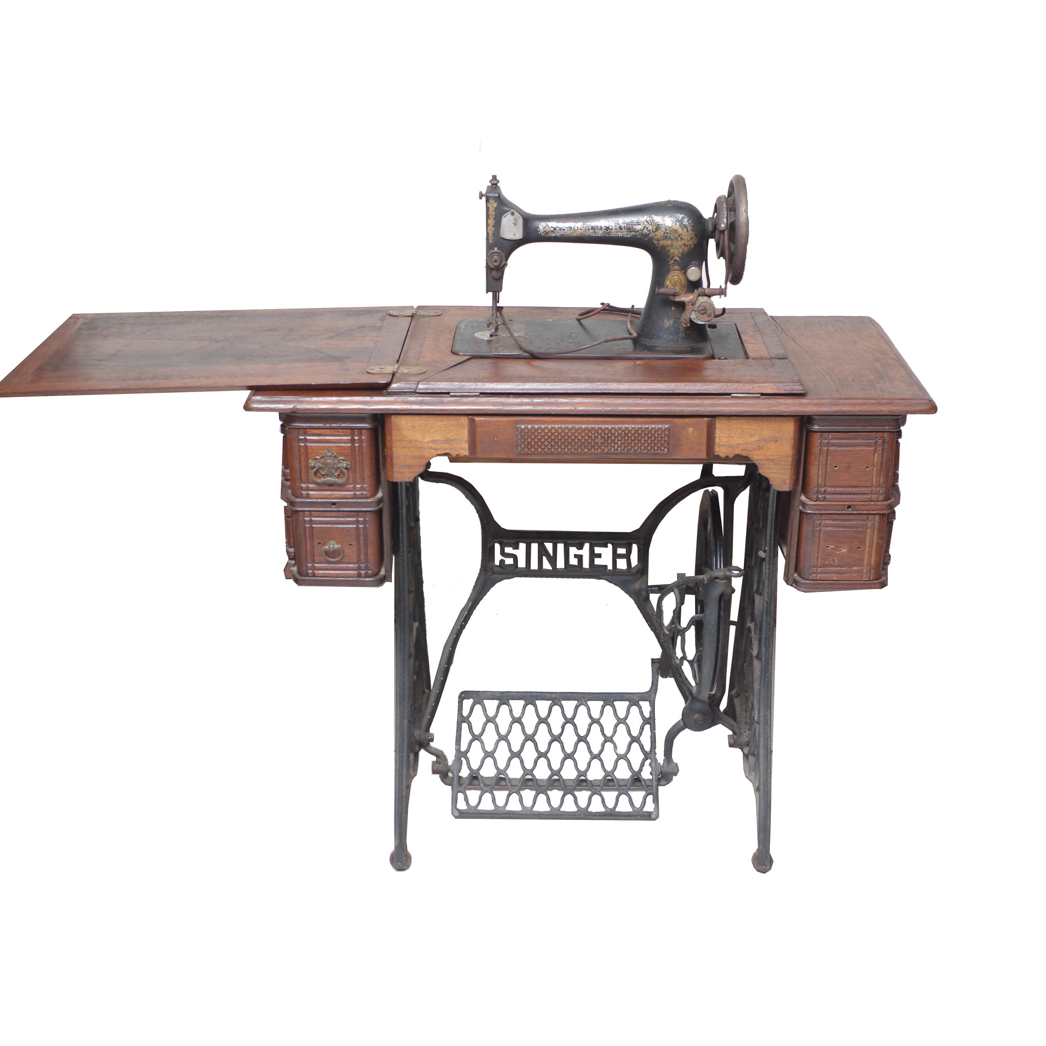 Singer Sewing Machine Table in Cast Iron Base