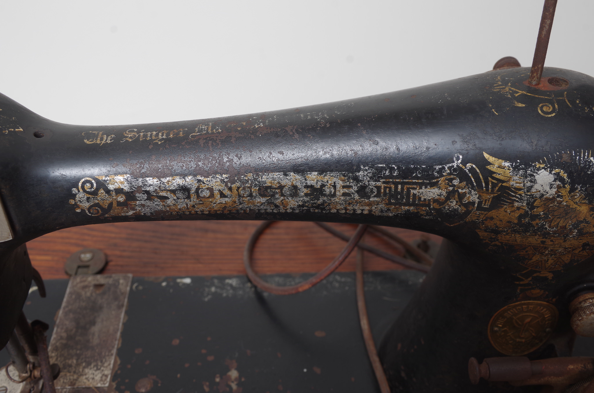 Singer Sewing Machine Table in Cast Iron Base