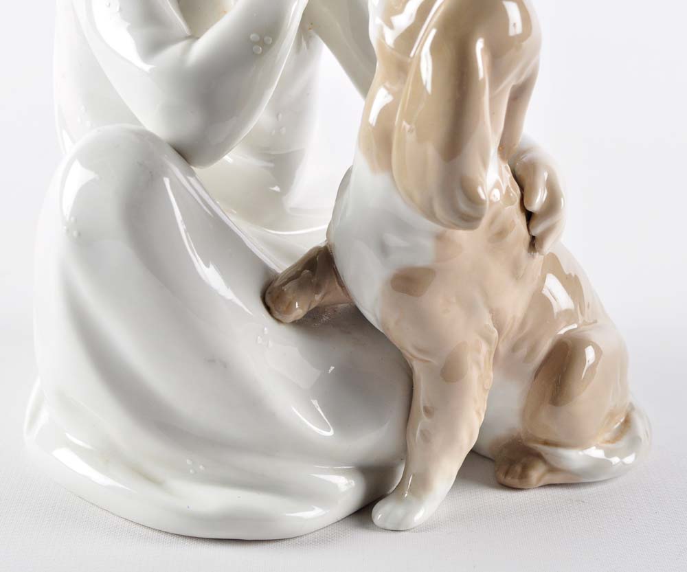 Lladro Figurine "Shhh A Boy and His Dog"