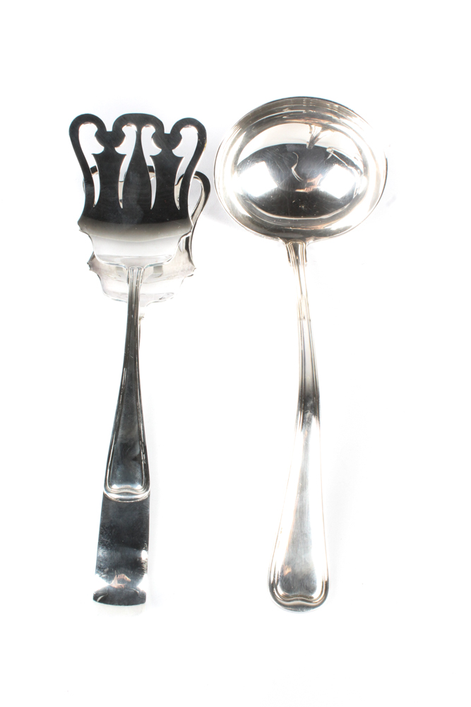 Gorham "Old French" Silver Plate Servingware Pairing