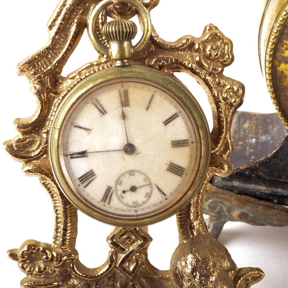 Vintage Metal and Gold Tone Clock Collection