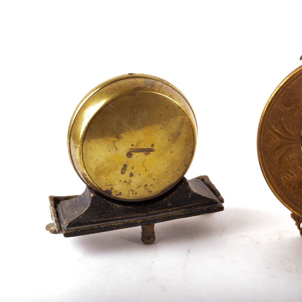 Vintage Metal and Gold Tone Clock Collection