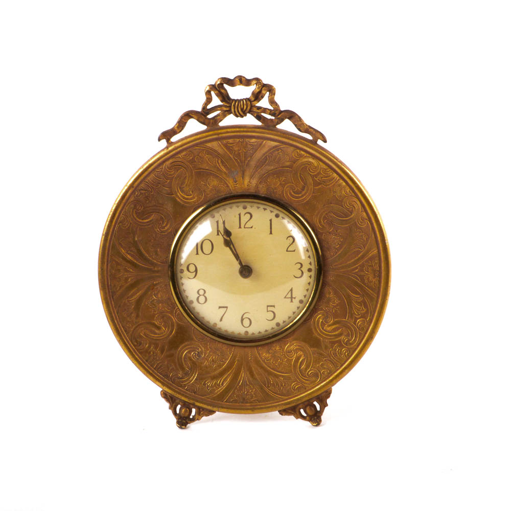Vintage Metal and Gold Tone Clock Collection