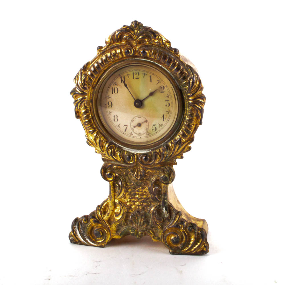 Vintage Metal and Gold Tone Clock Collection