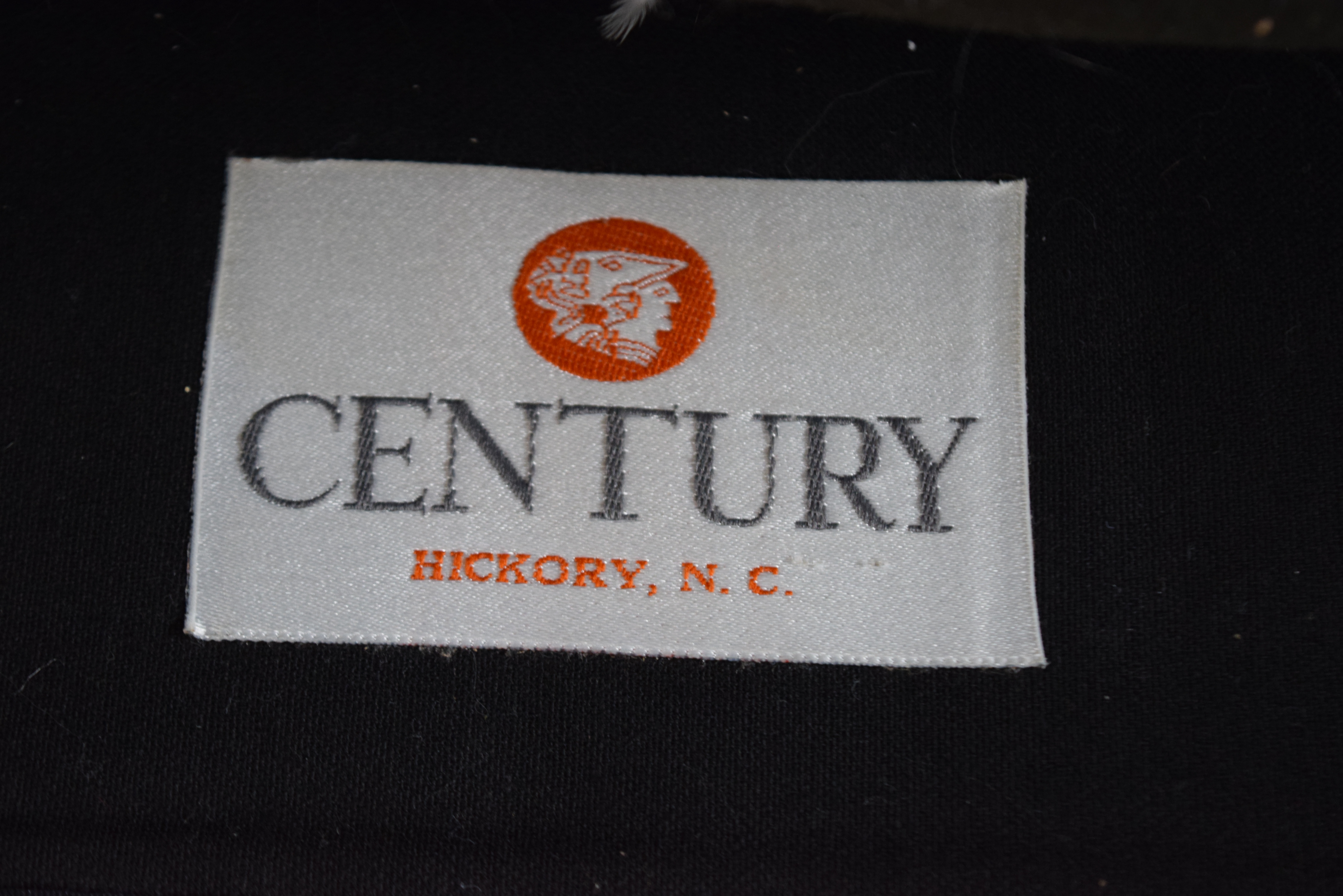 Gray Distressed Leather Sofa with Nail Trim by Century Furniture