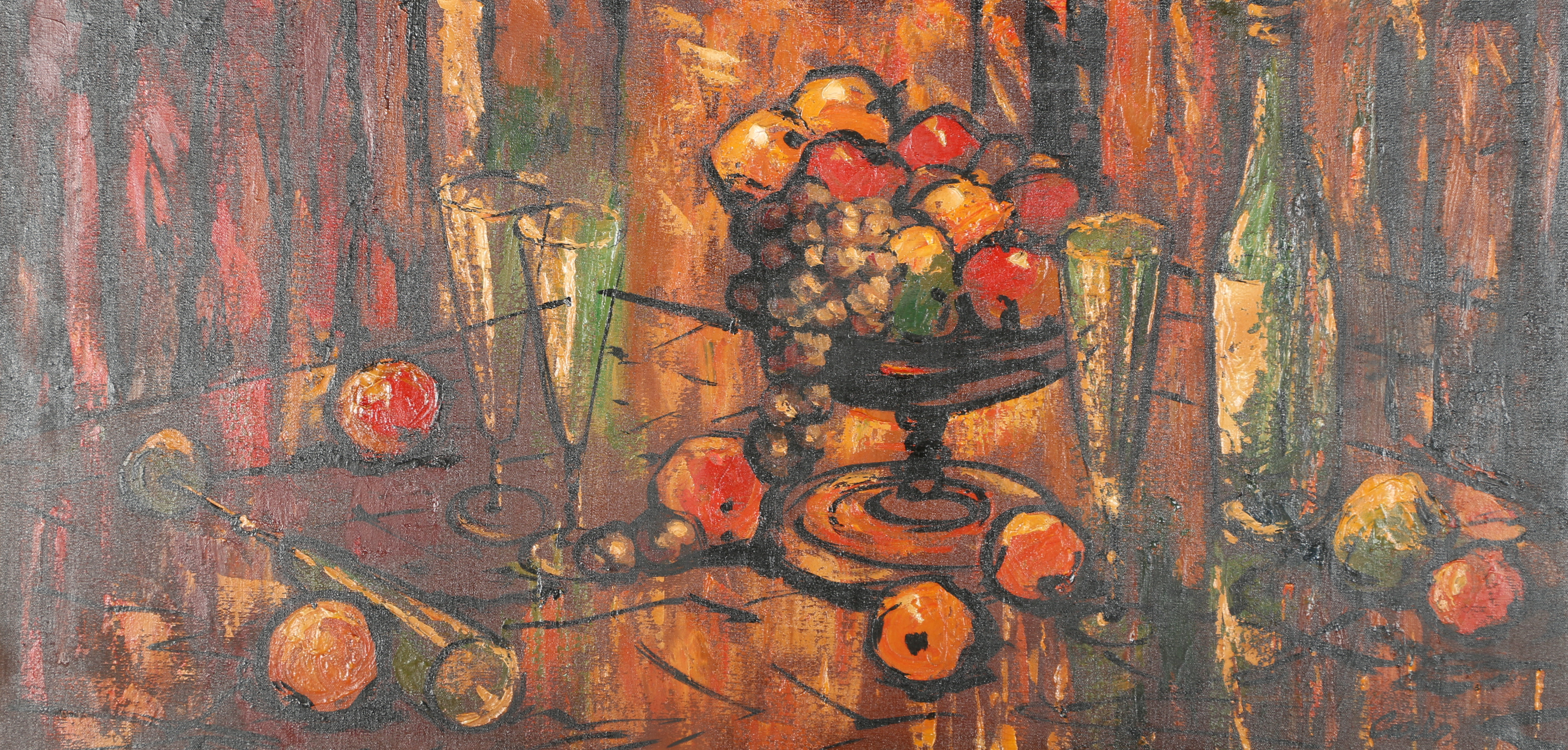 Carlo of Hollywood Signed Original Oil Painting of a Still Life