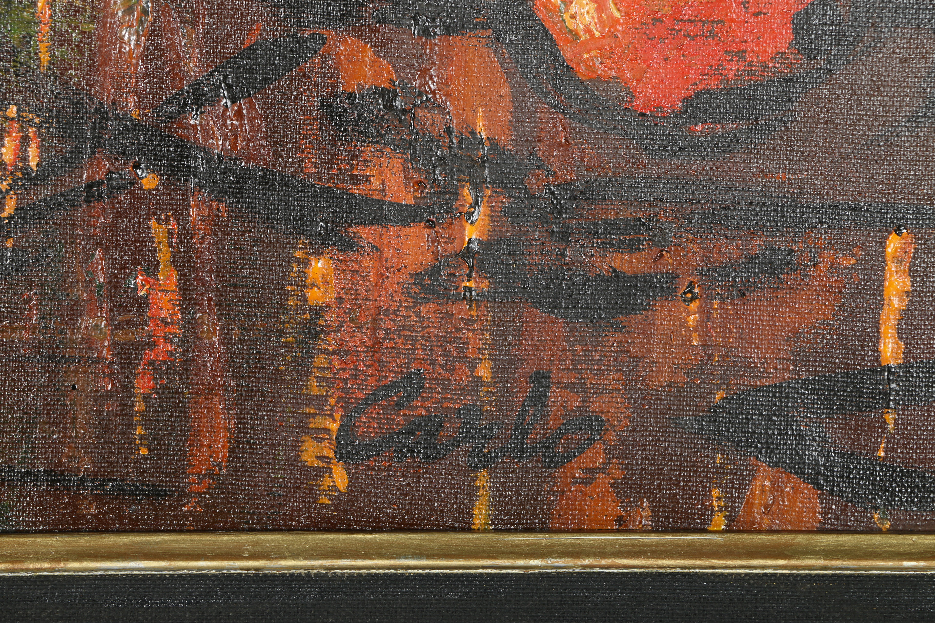 Carlo of Hollywood Signed Original Oil Painting of a Still Life