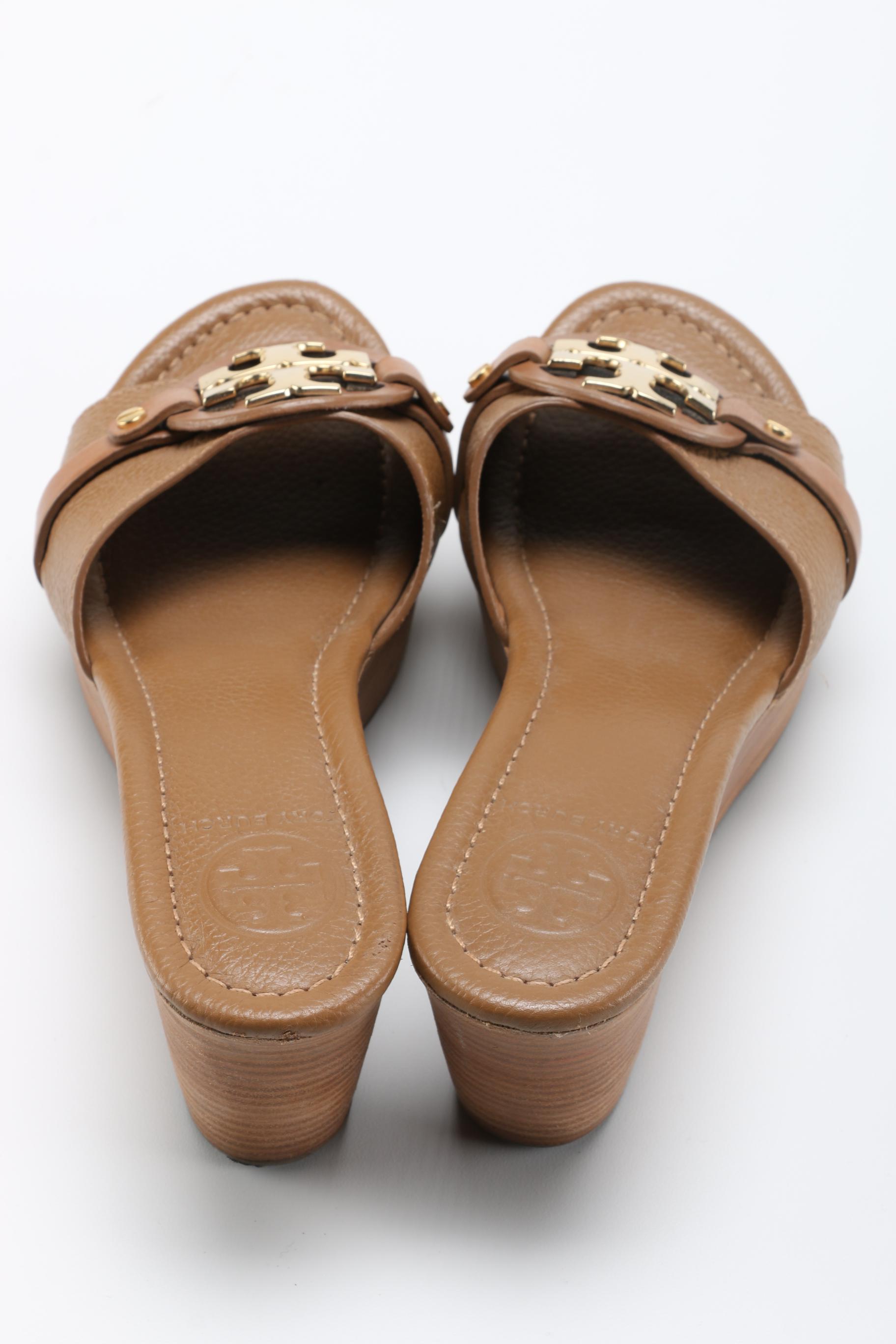 Tory Burch Leather Wedges