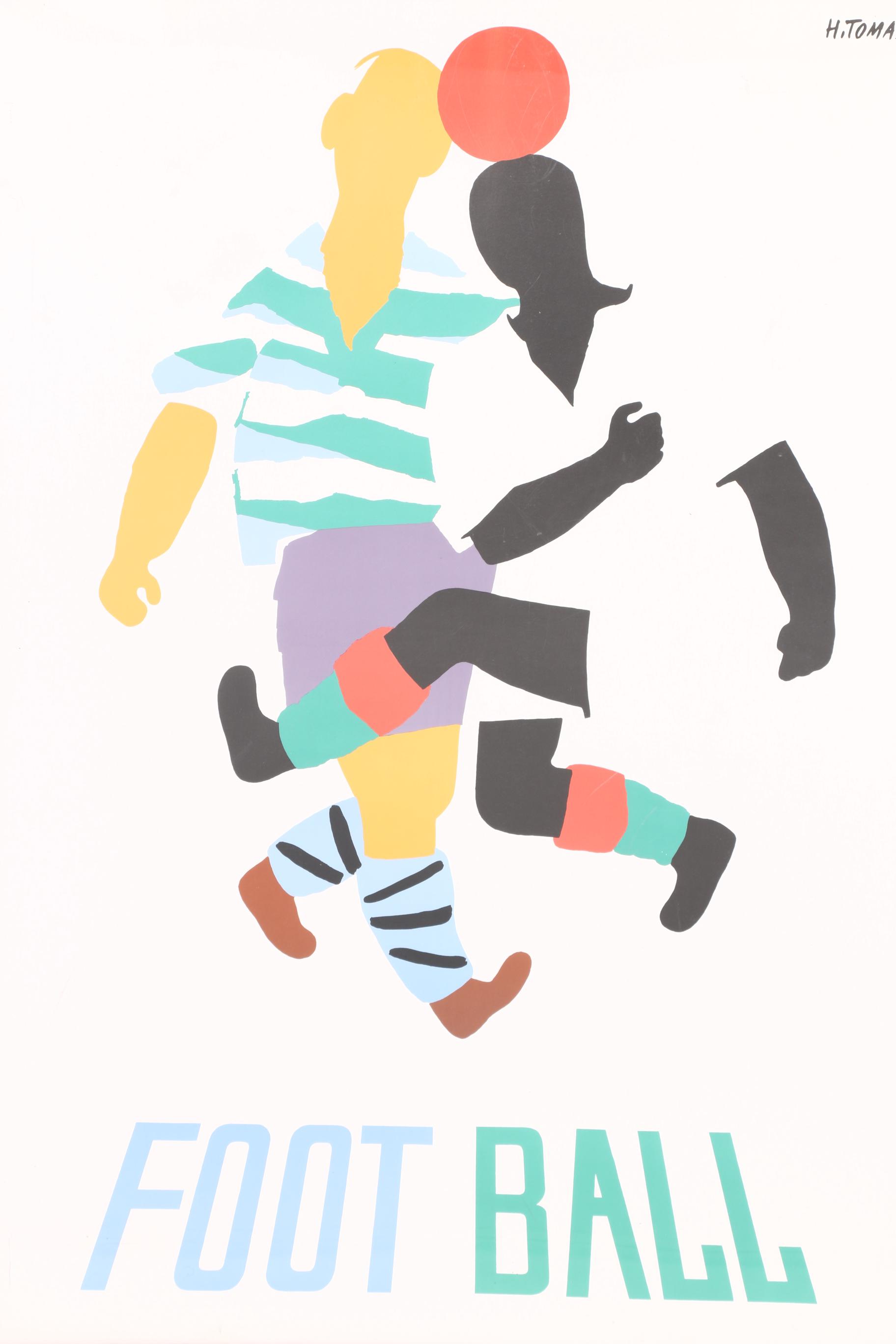 1948 Henryk Tomaszewski Serigraph Poster "Football"