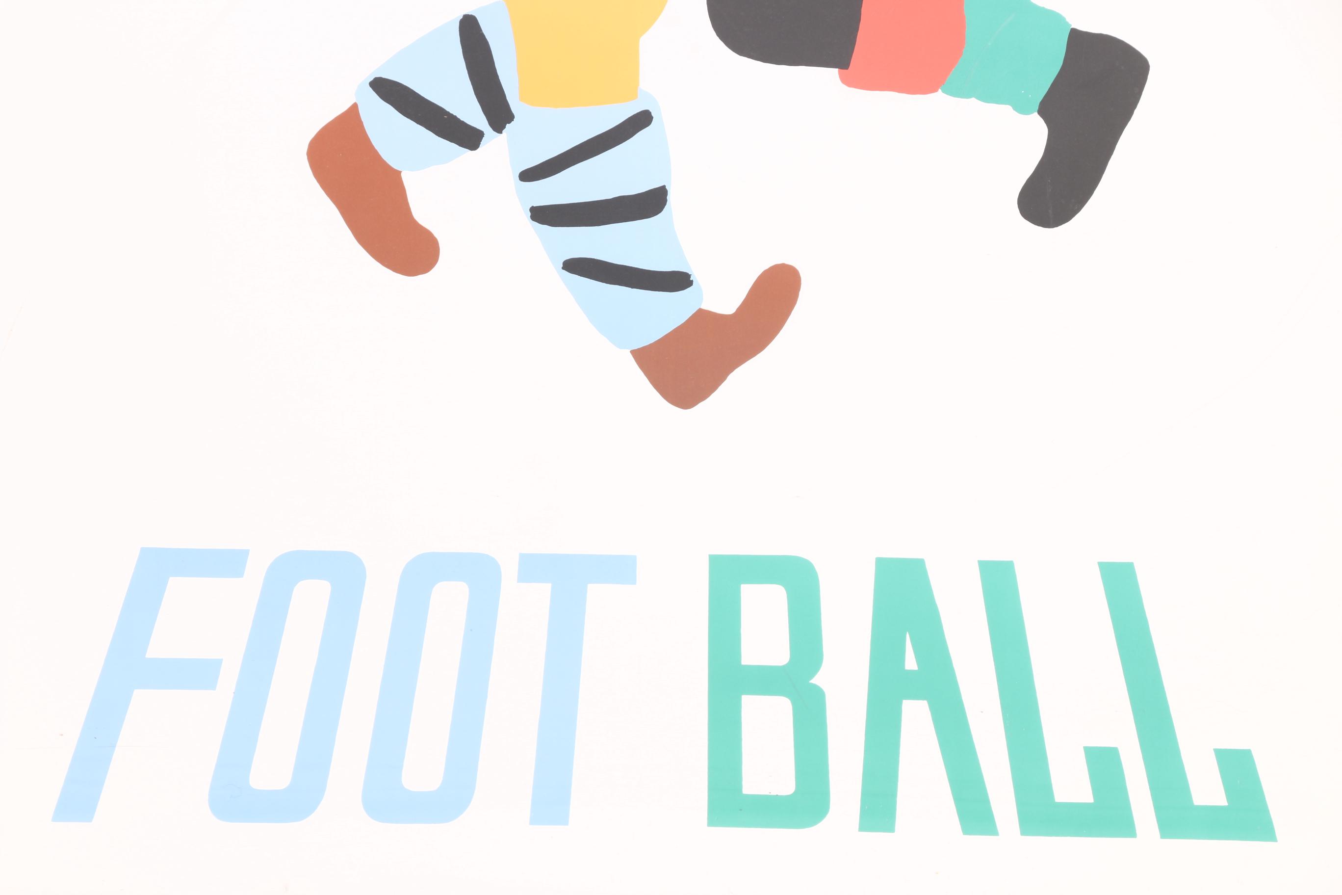 1948 Henryk Tomaszewski Serigraph Poster "Football"