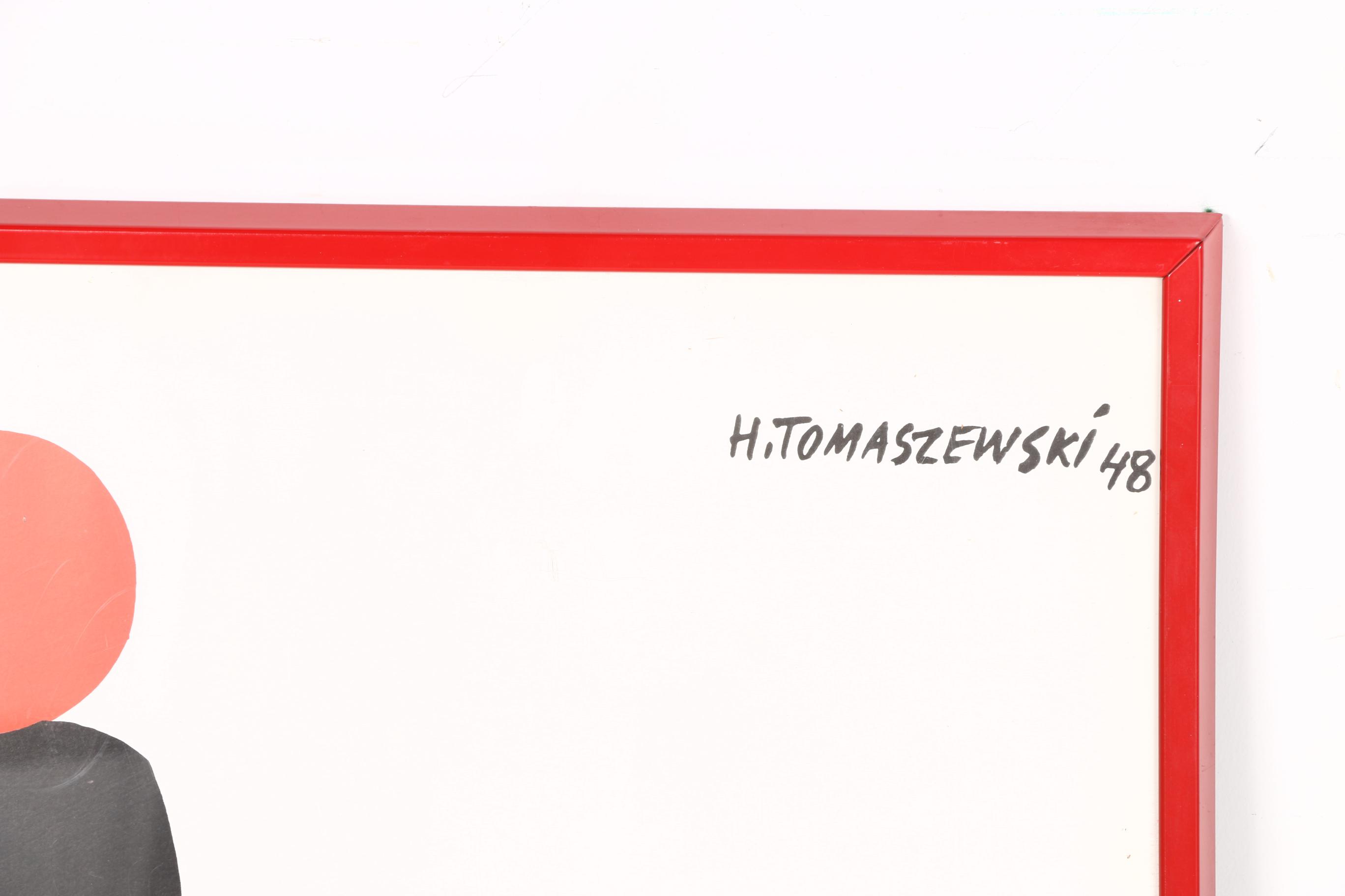 1948 Henryk Tomaszewski Serigraph Poster "Football"