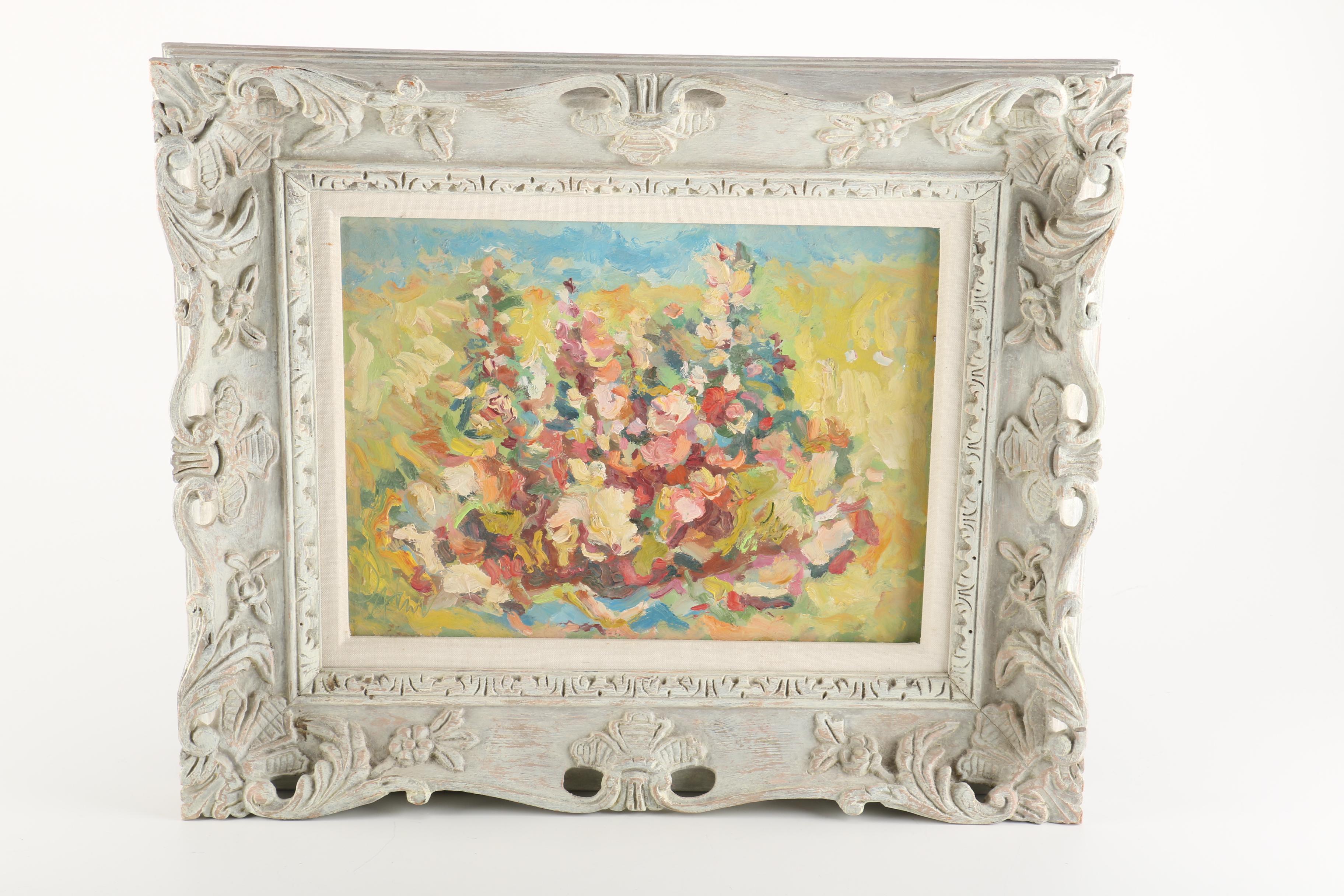 Michael Pater Oil Painting on Board "Snapdragon"