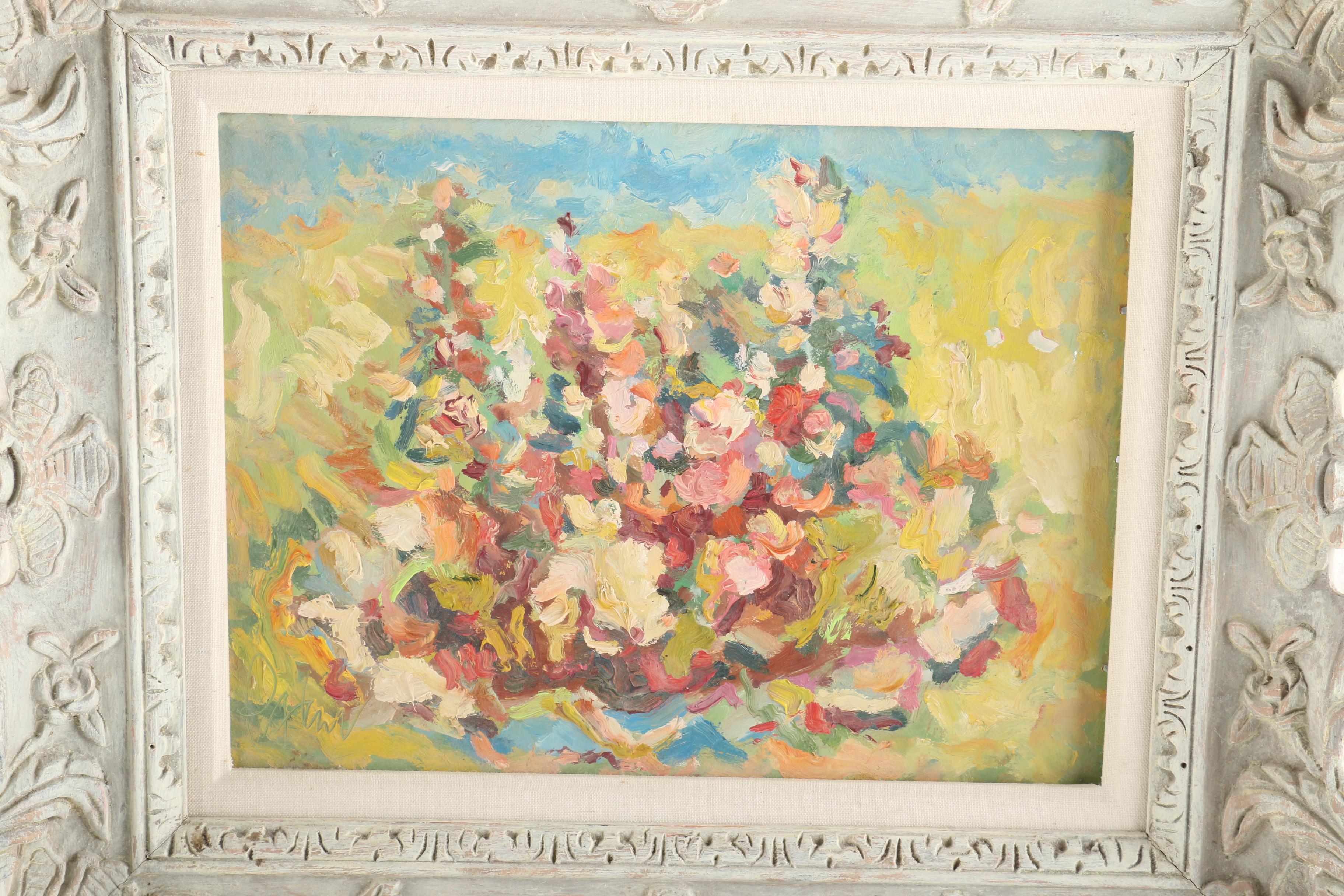 Michael Pater Oil Painting on Board "Snapdragon"
