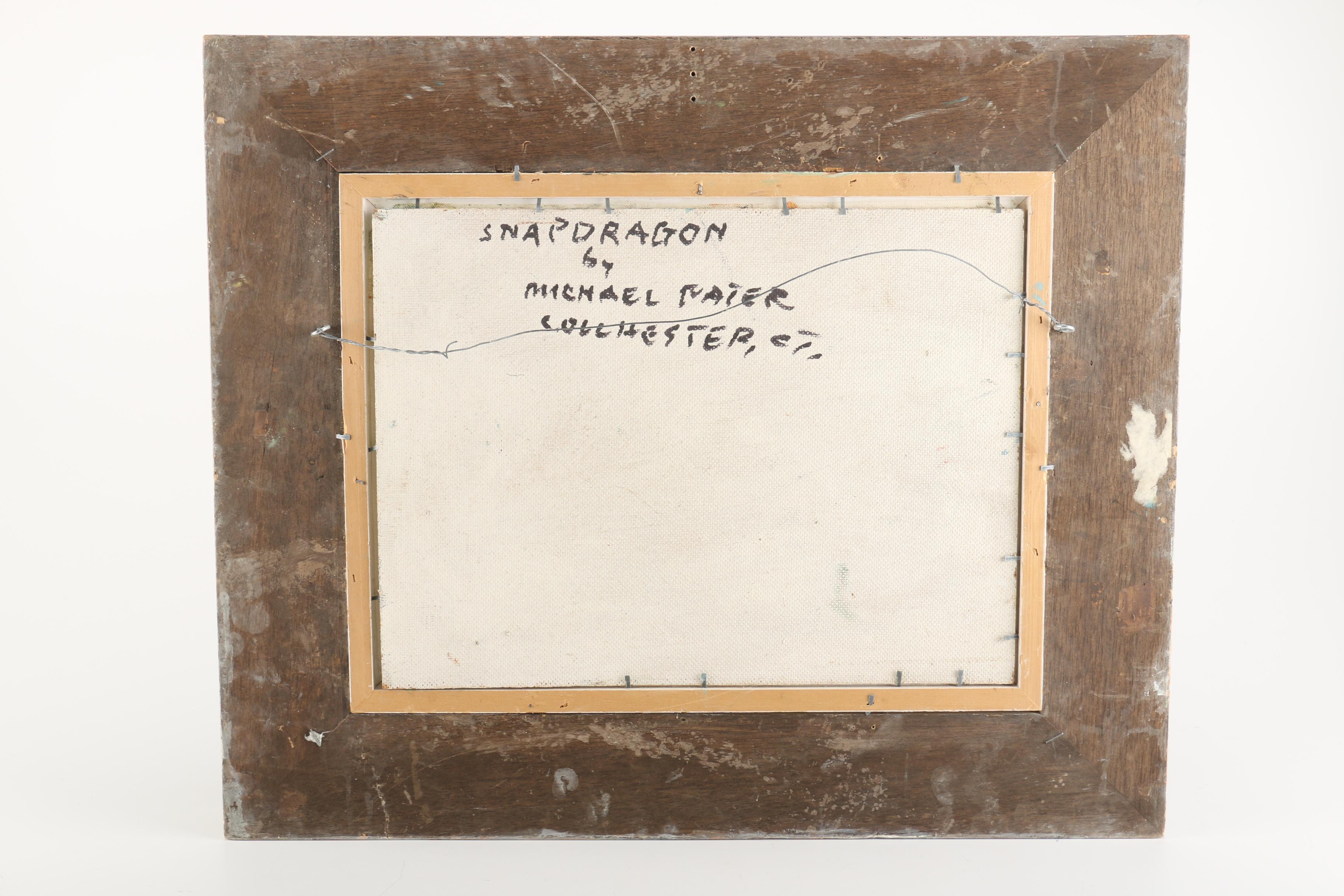 Michael Pater Oil Painting on Board "Snapdragon"