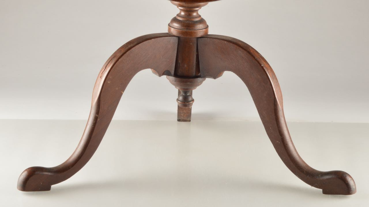 Antique Tilt-Top Table with Marquetry by Peter Engel