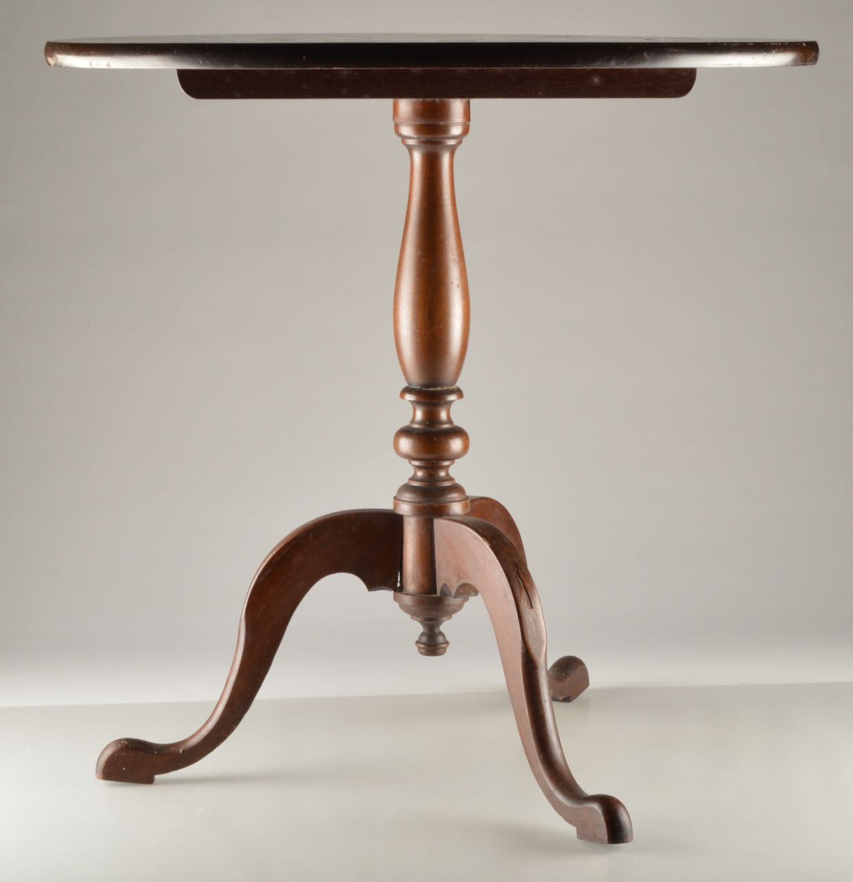 Antique Tilt-Top Table with Marquetry by Peter Engel