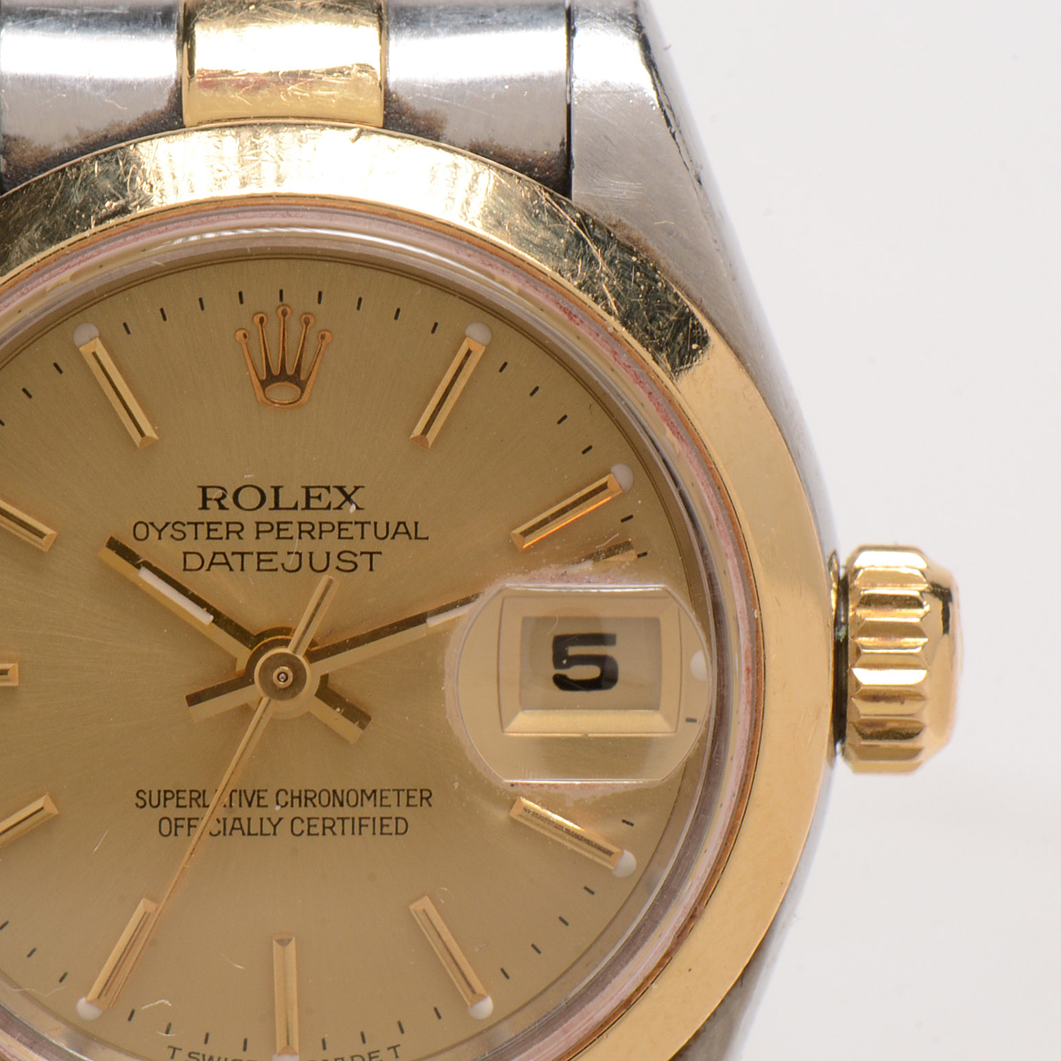 Women's Rolex Stainless Steel and 18K Yellow Gold Oyster Perpetual Watch