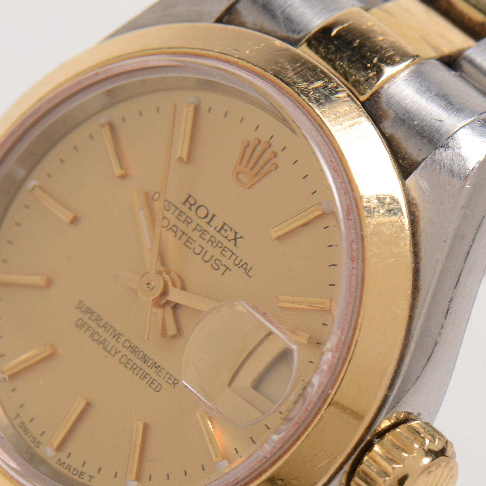 Women's Rolex Stainless Steel and 18K Yellow Gold Oyster Perpetual Watch