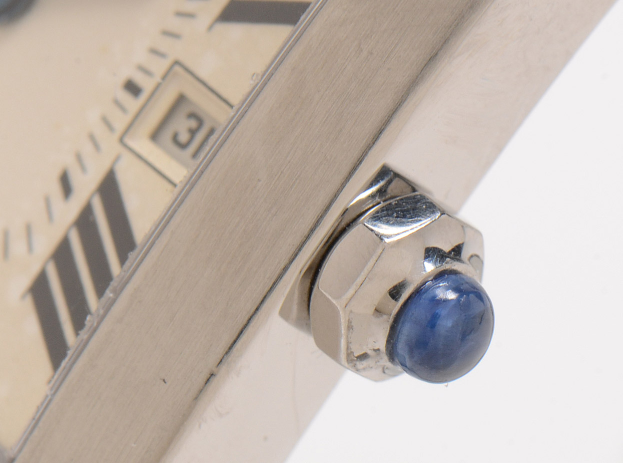 Cartier Tank Francaise Date Mid Size 2465 Steel Quartz Watch