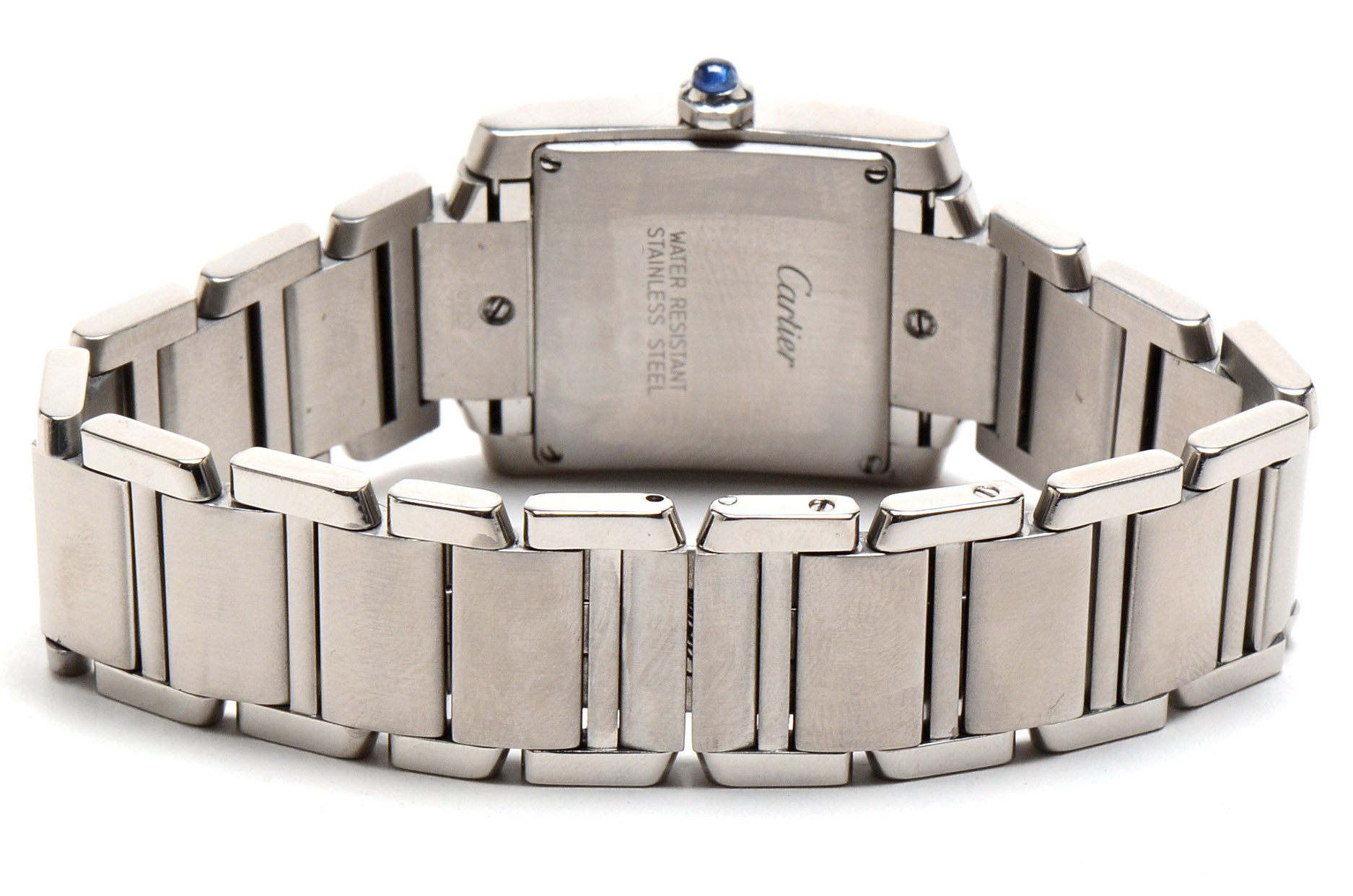 Cartier Tank Francaise Date Mid Size 2465 Steel Quartz Watch